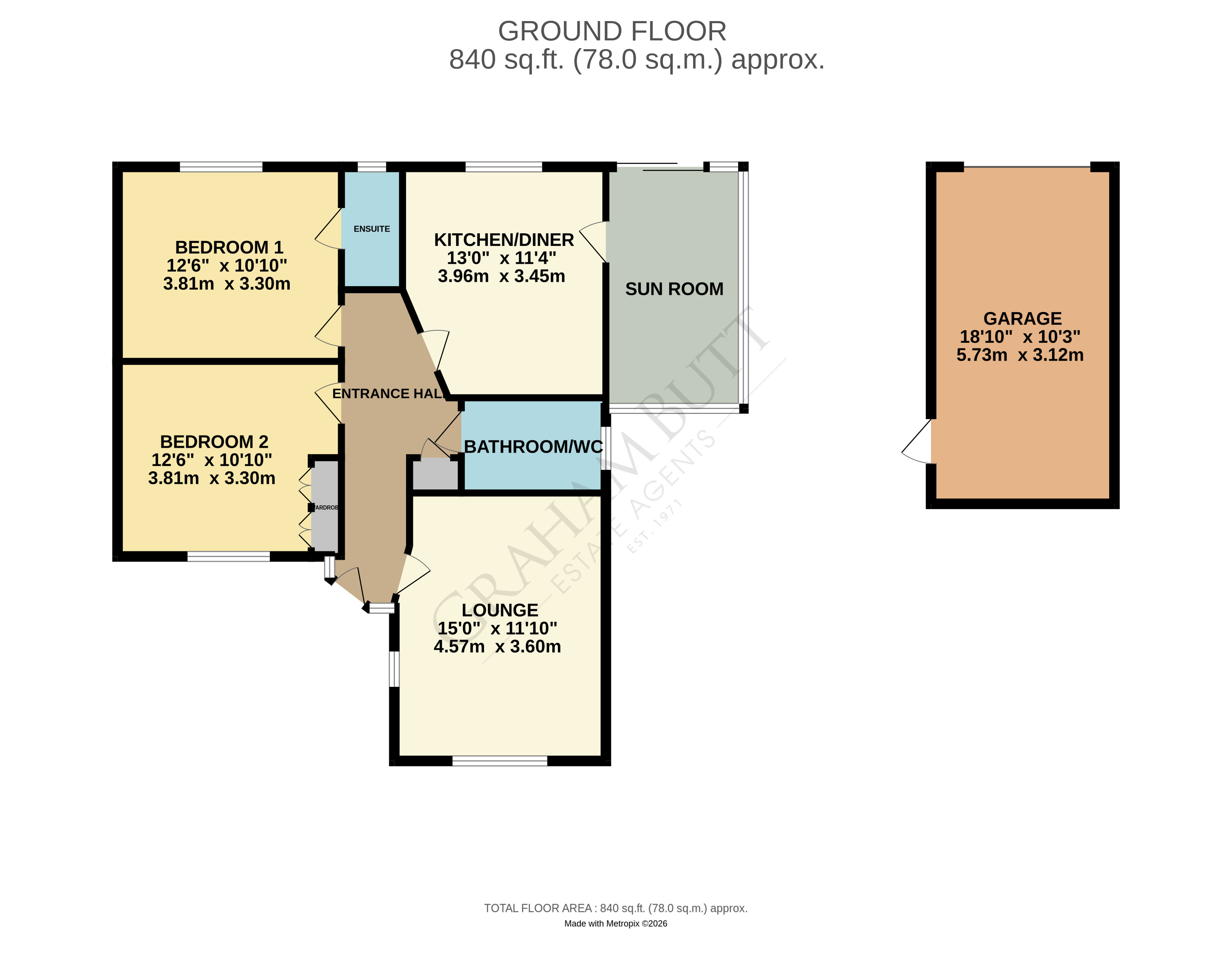 Floorplan for Milton Avenue, Rustington, West Sussex