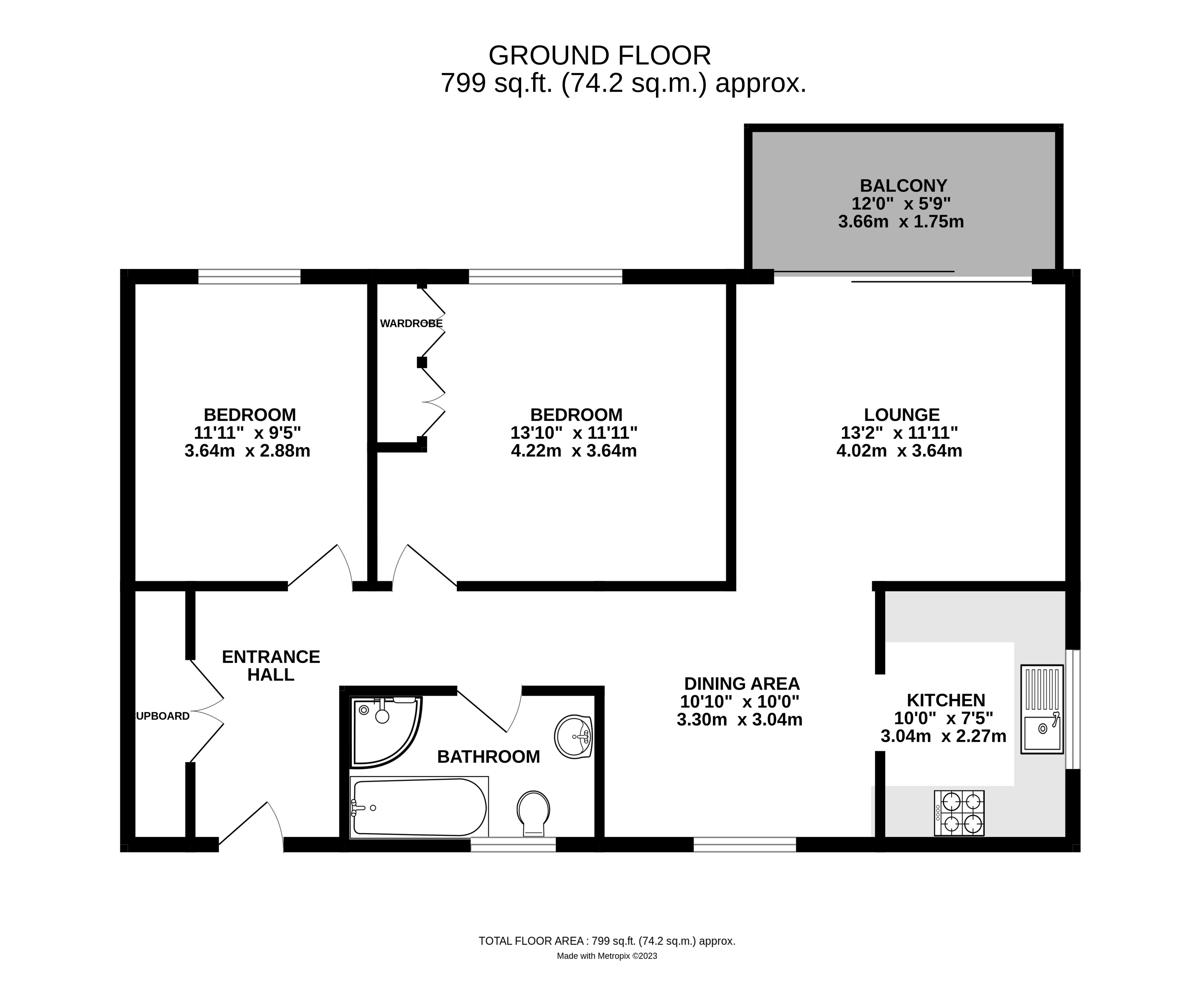 Floorplan for Rustington, Littlehampton, West Sussex