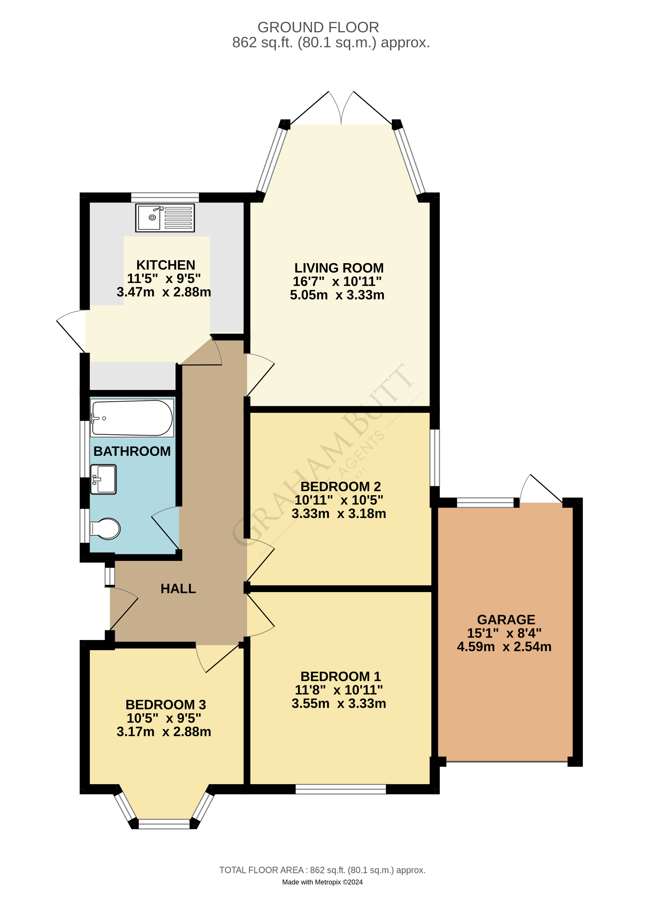 Floorplan for Rustington, Littlehampton, West Sussex