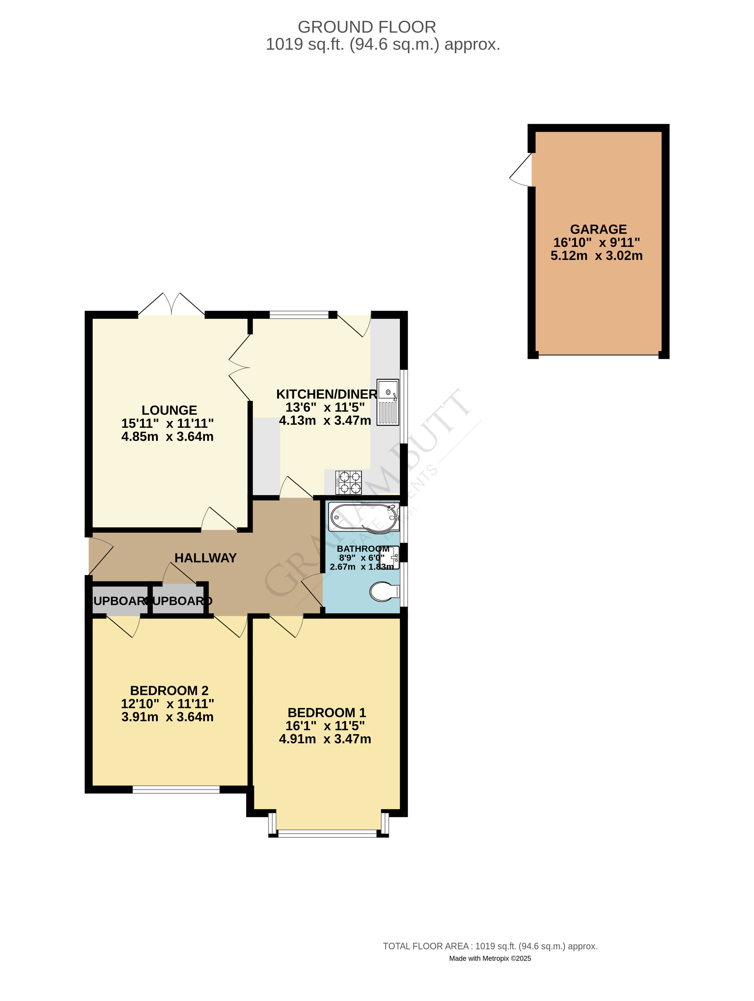 Floorplan for Ferring, Worthing, West Sussex