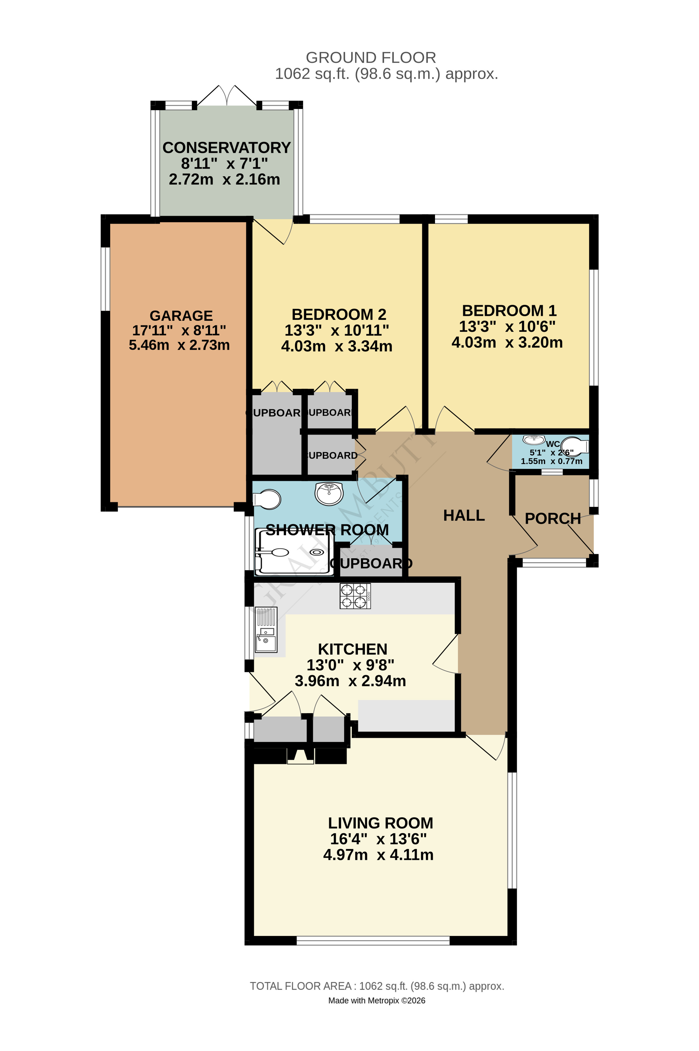 Floorplan for Priory Road, Rustington, West Sussex