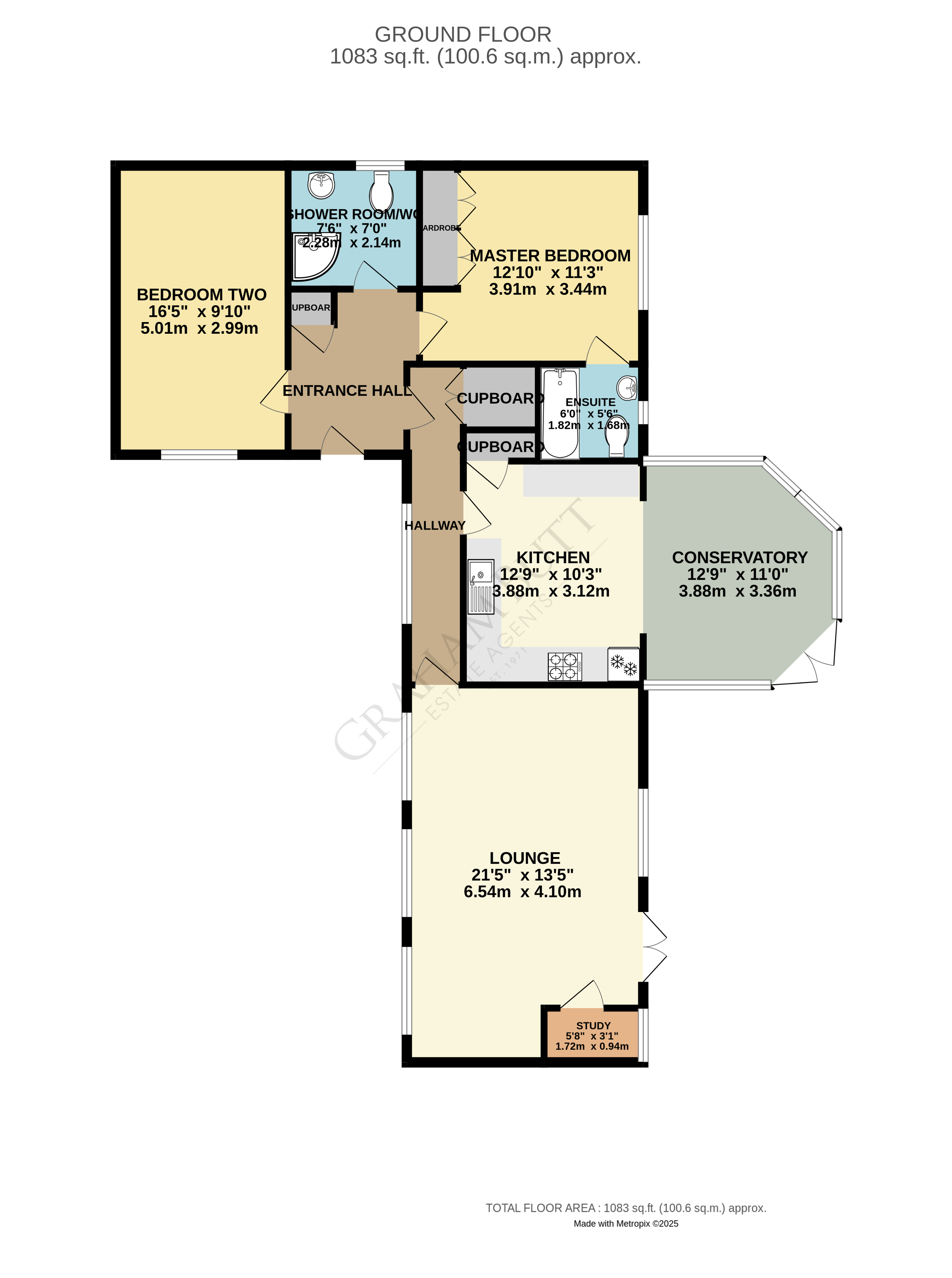 Floorplan for Worthing, West Sussex