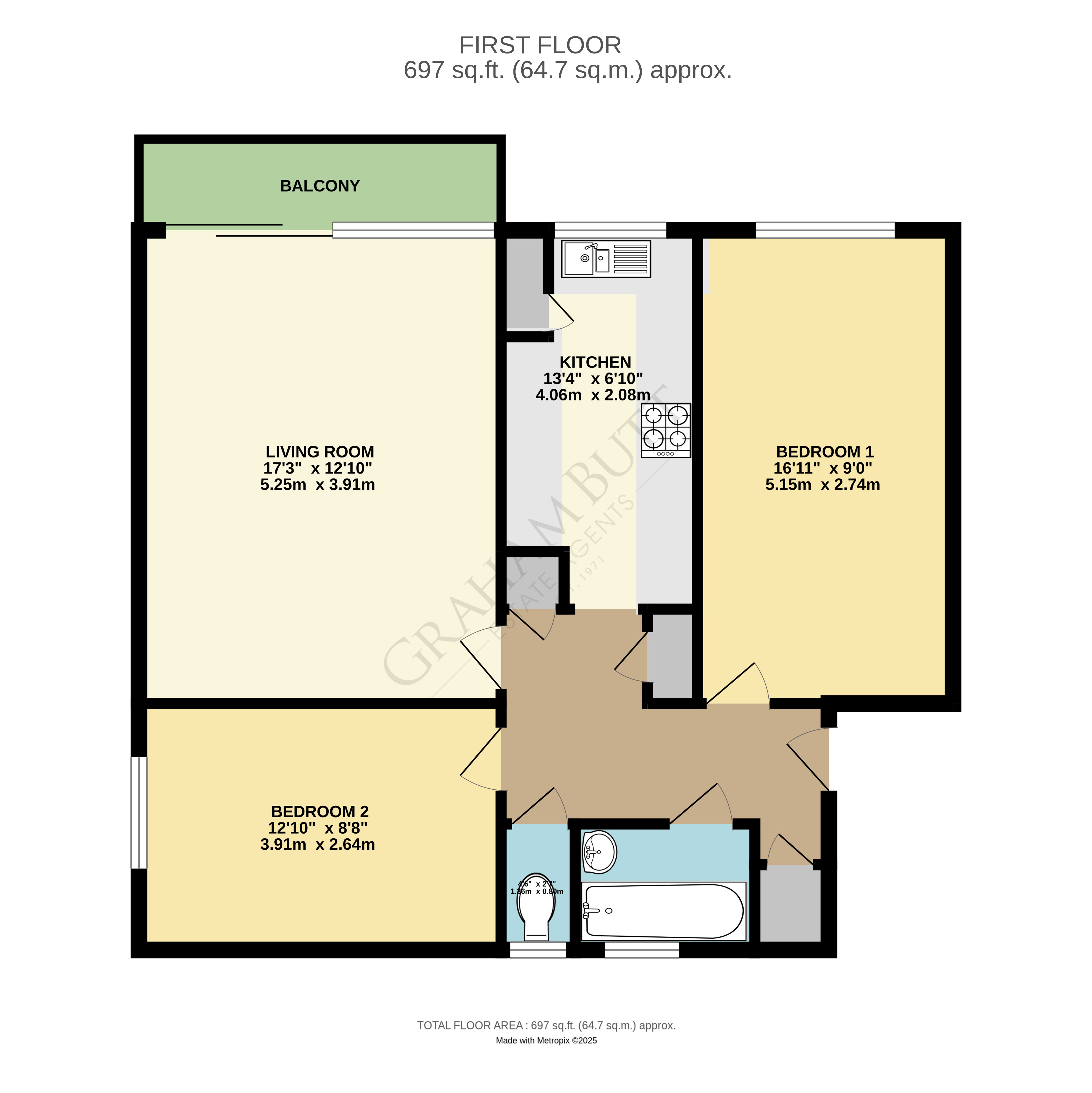 Floorplan for Sea Lane, Rustington, West Sussex