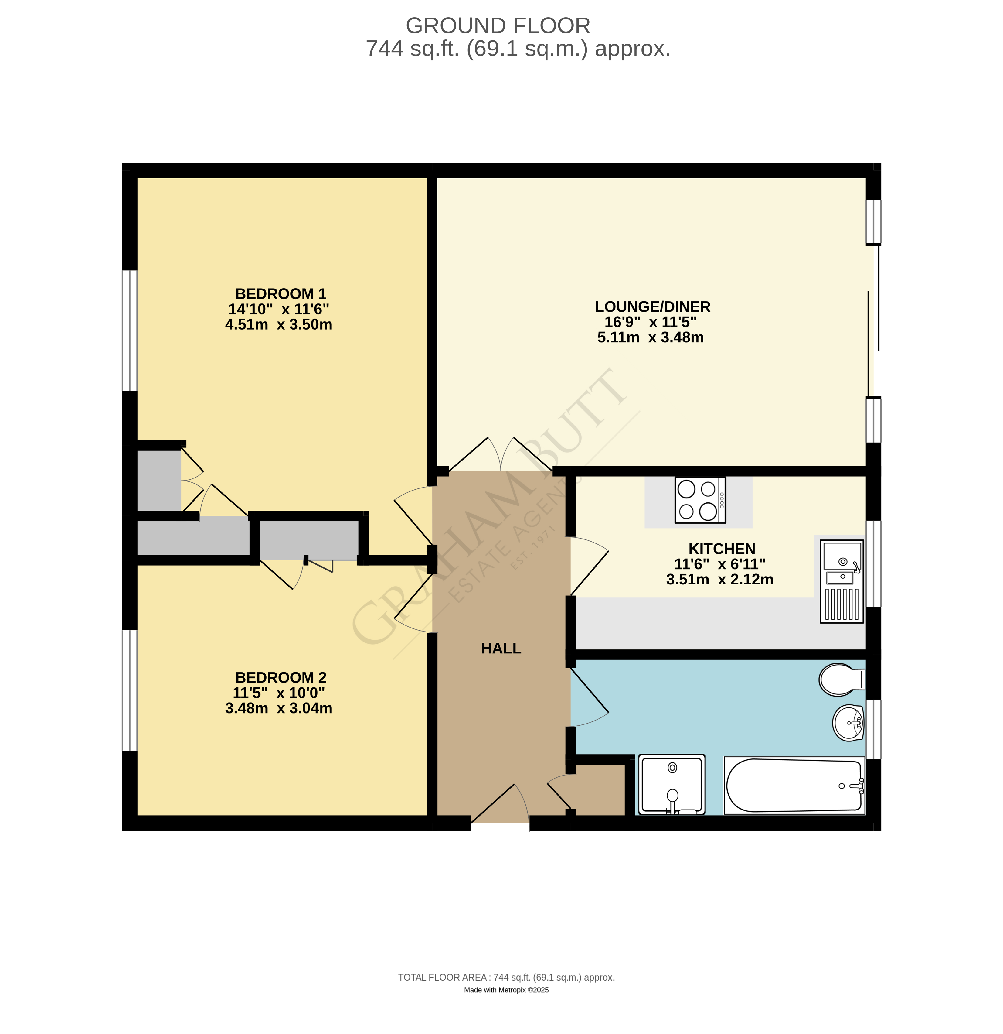 Floorplan for Overstrand Avenue, Rustington, West Sussex
