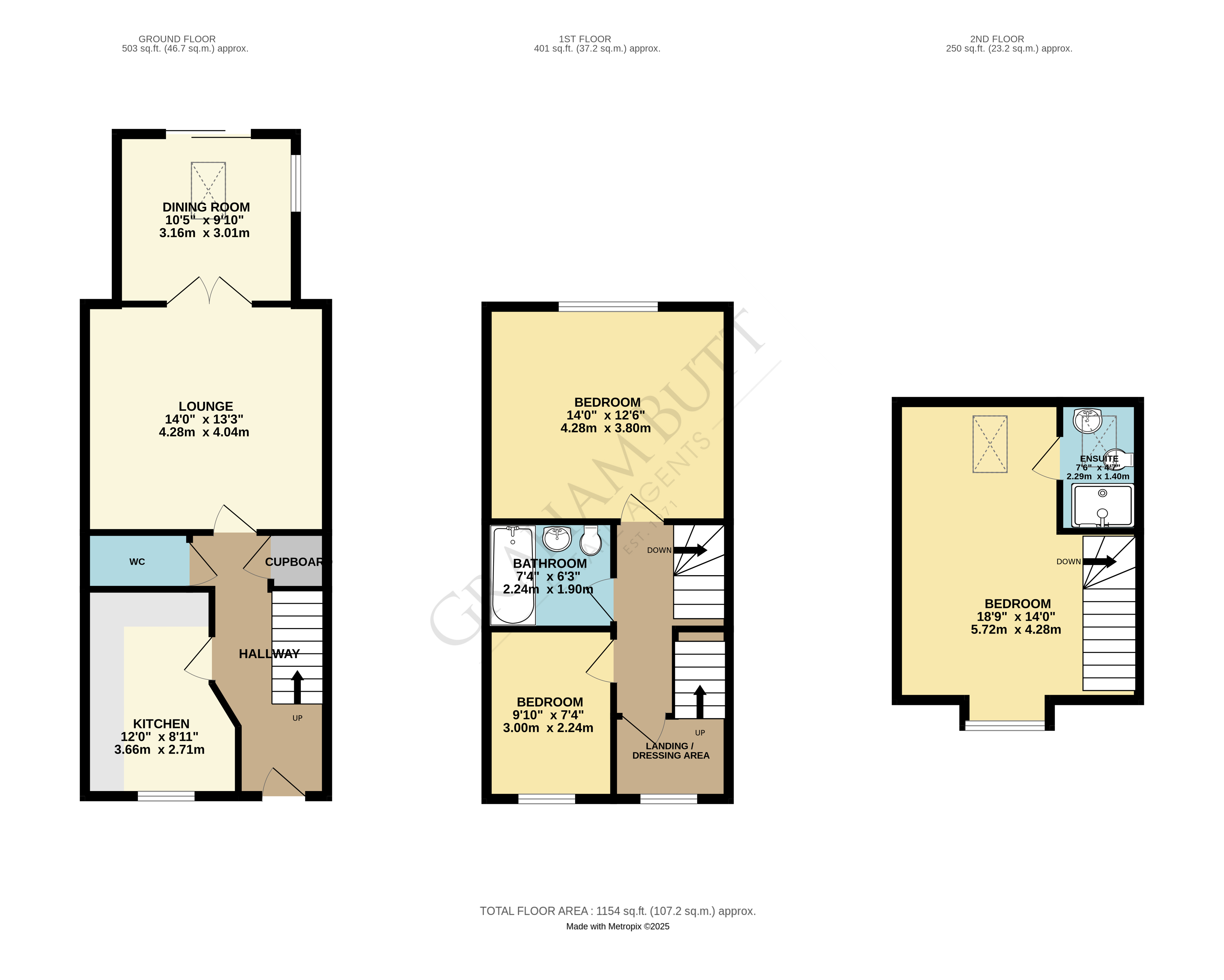 Floorplan for Worthing, West Sussex