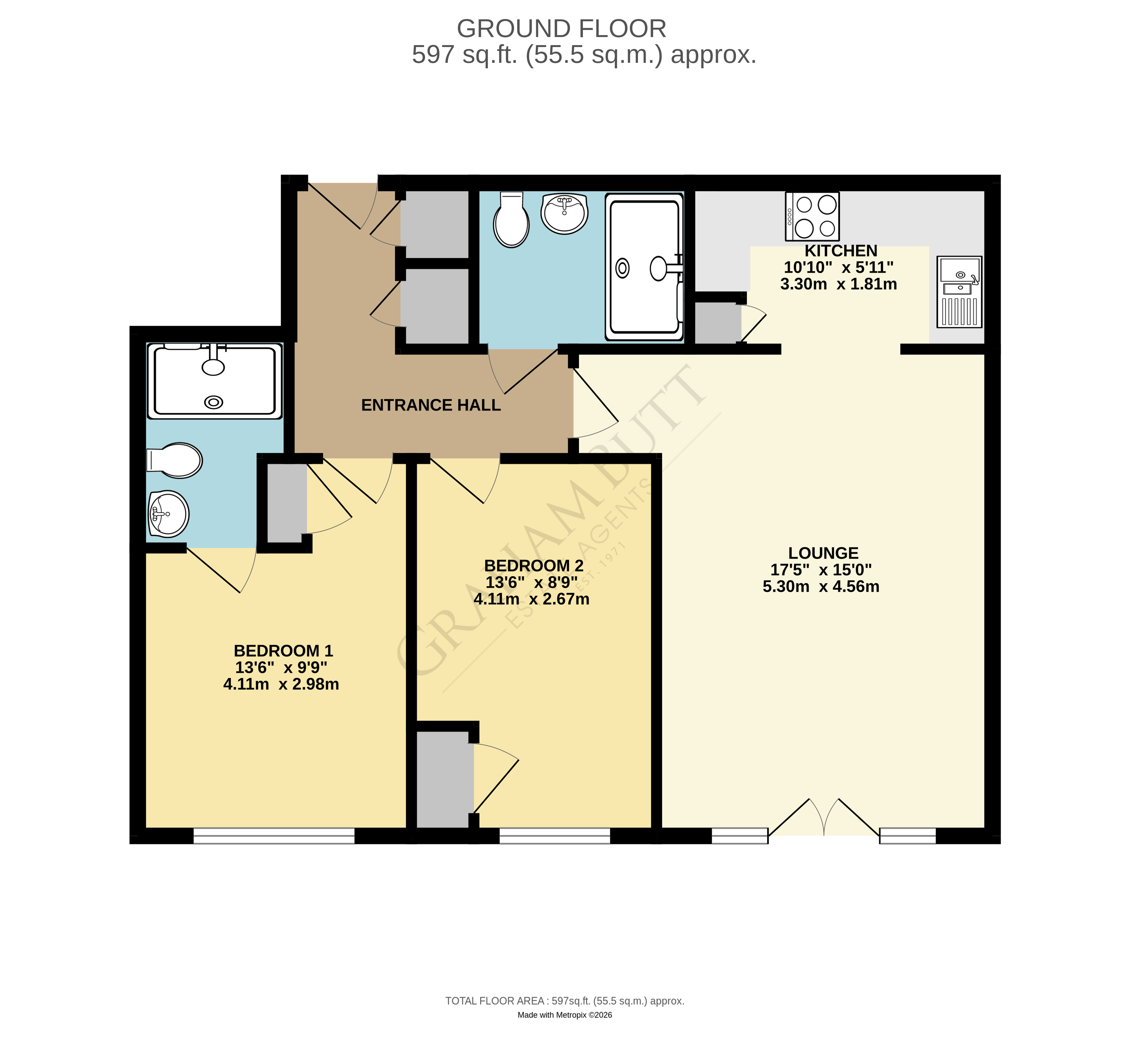 Floorplan for Woodlands Avenue, Rustington, Littlehampton, West Sussex