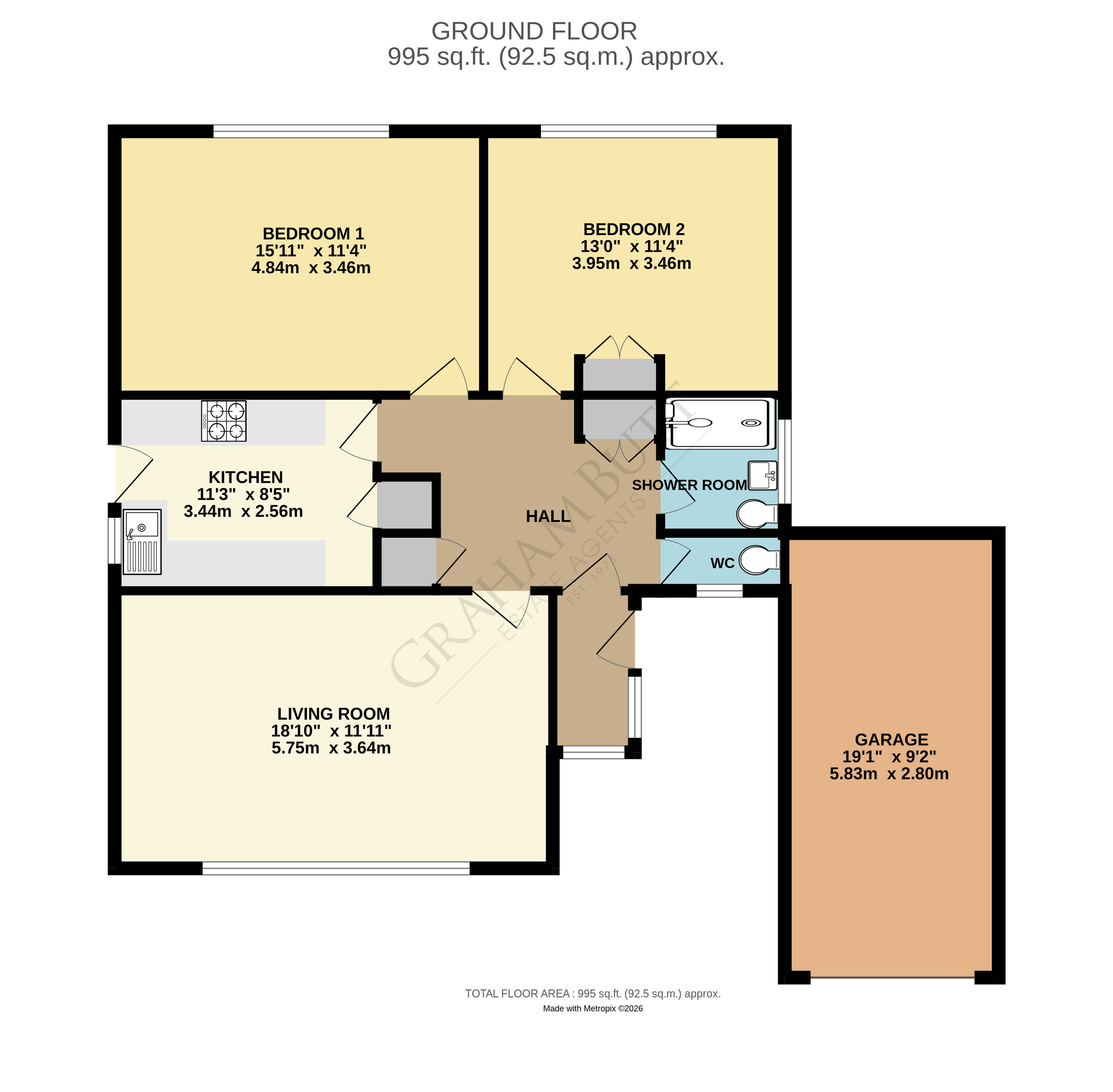 Floorplan for Rustington, Littlehampton, West Sussex