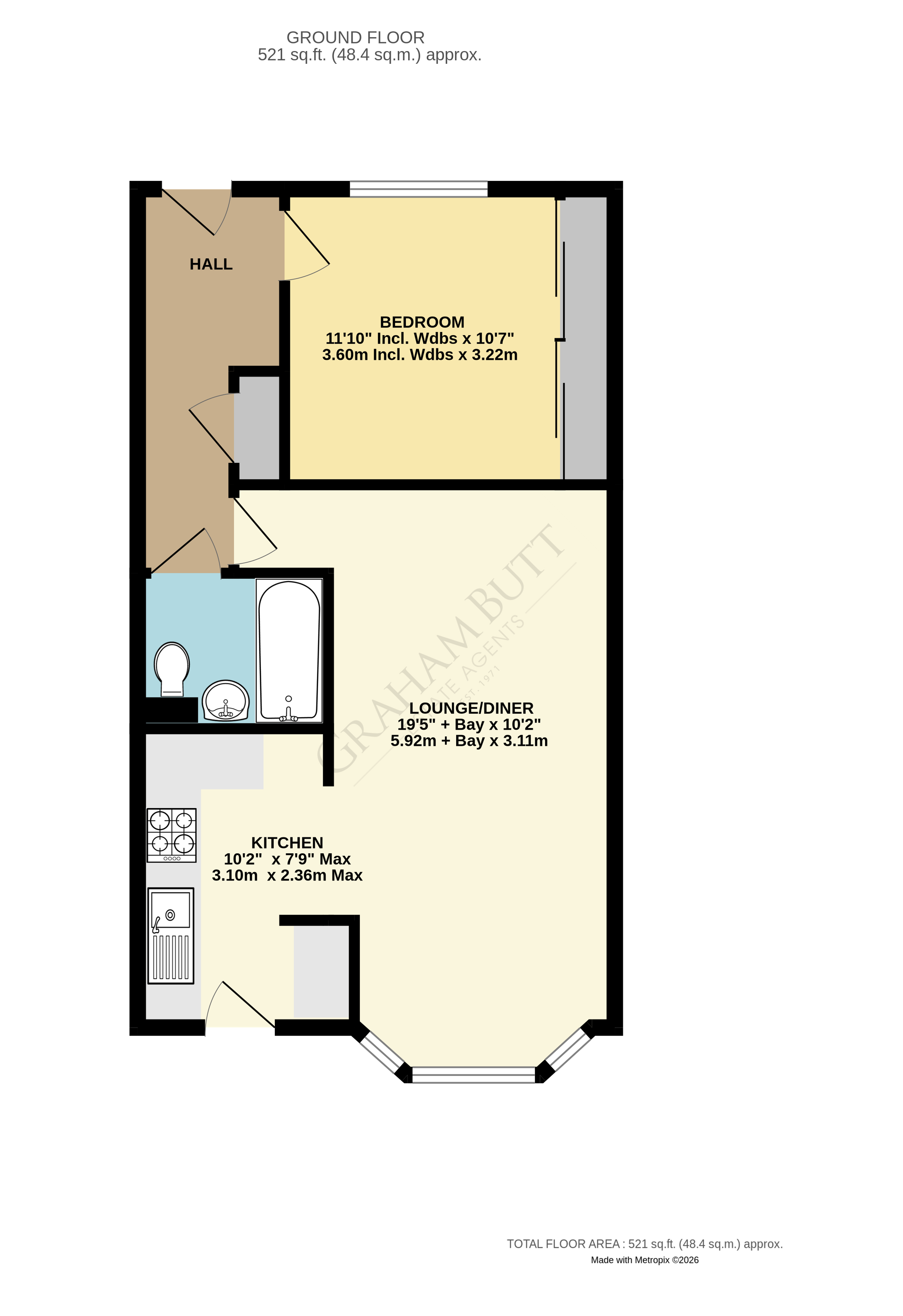 Floorplan for Worthing, West Sussex