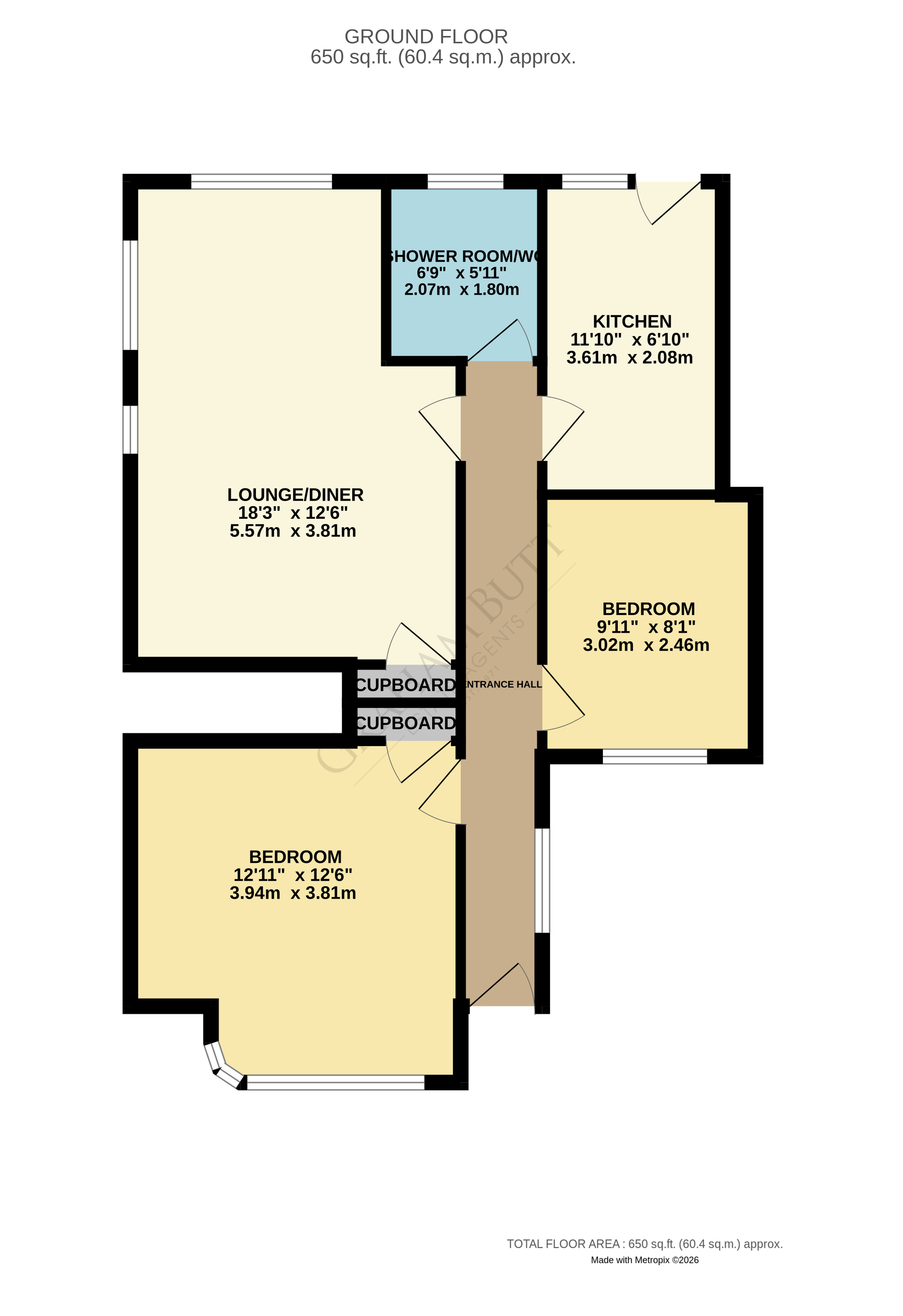 Floorplan for Goring-by-Sea, Worthing, West Sussex