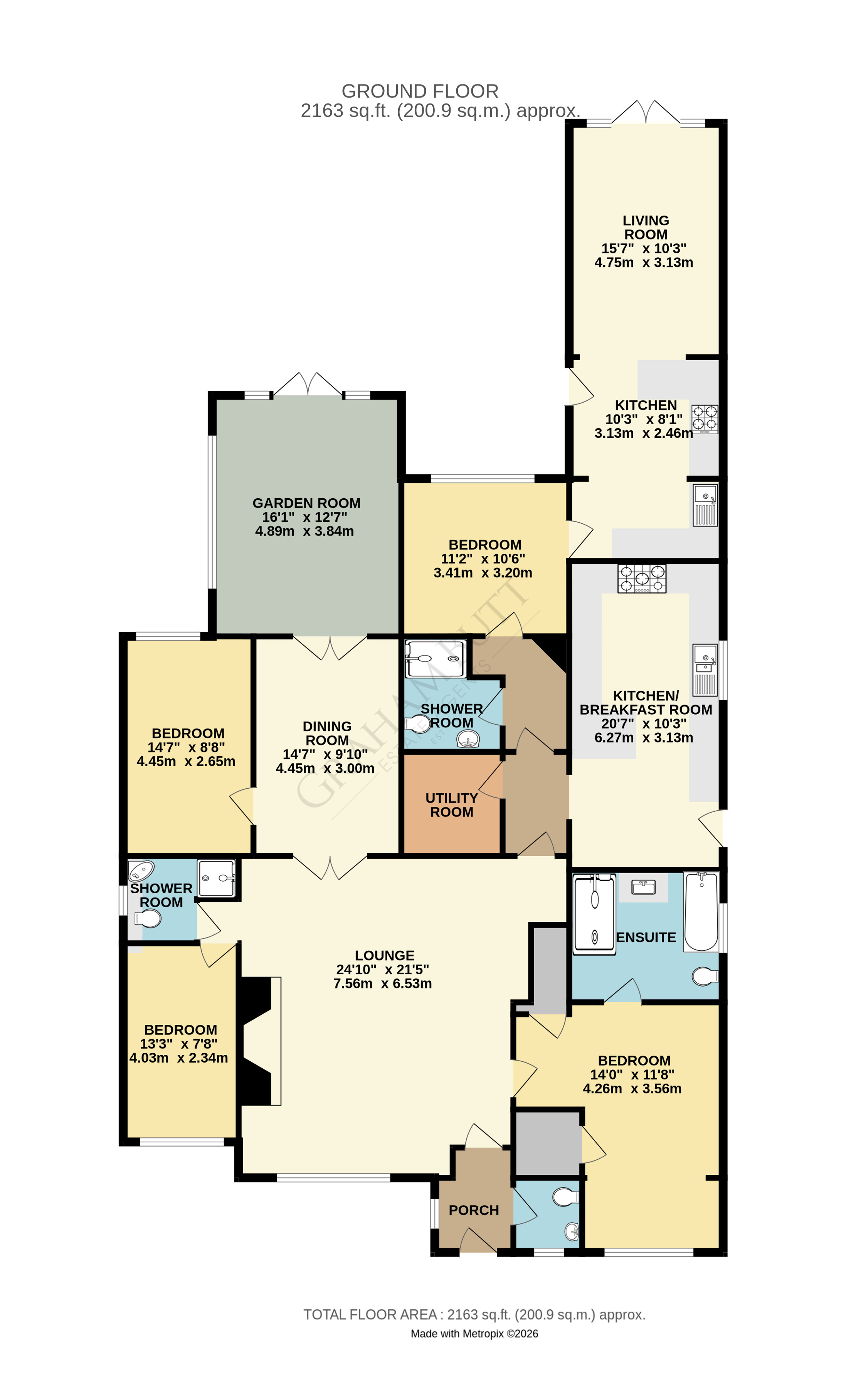 Floorplan for Rustington, West Sussex
