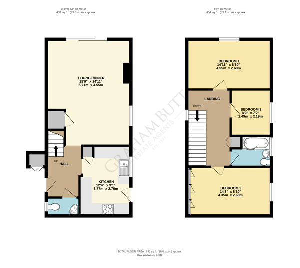 Floorplan for Worthing, West Sussex