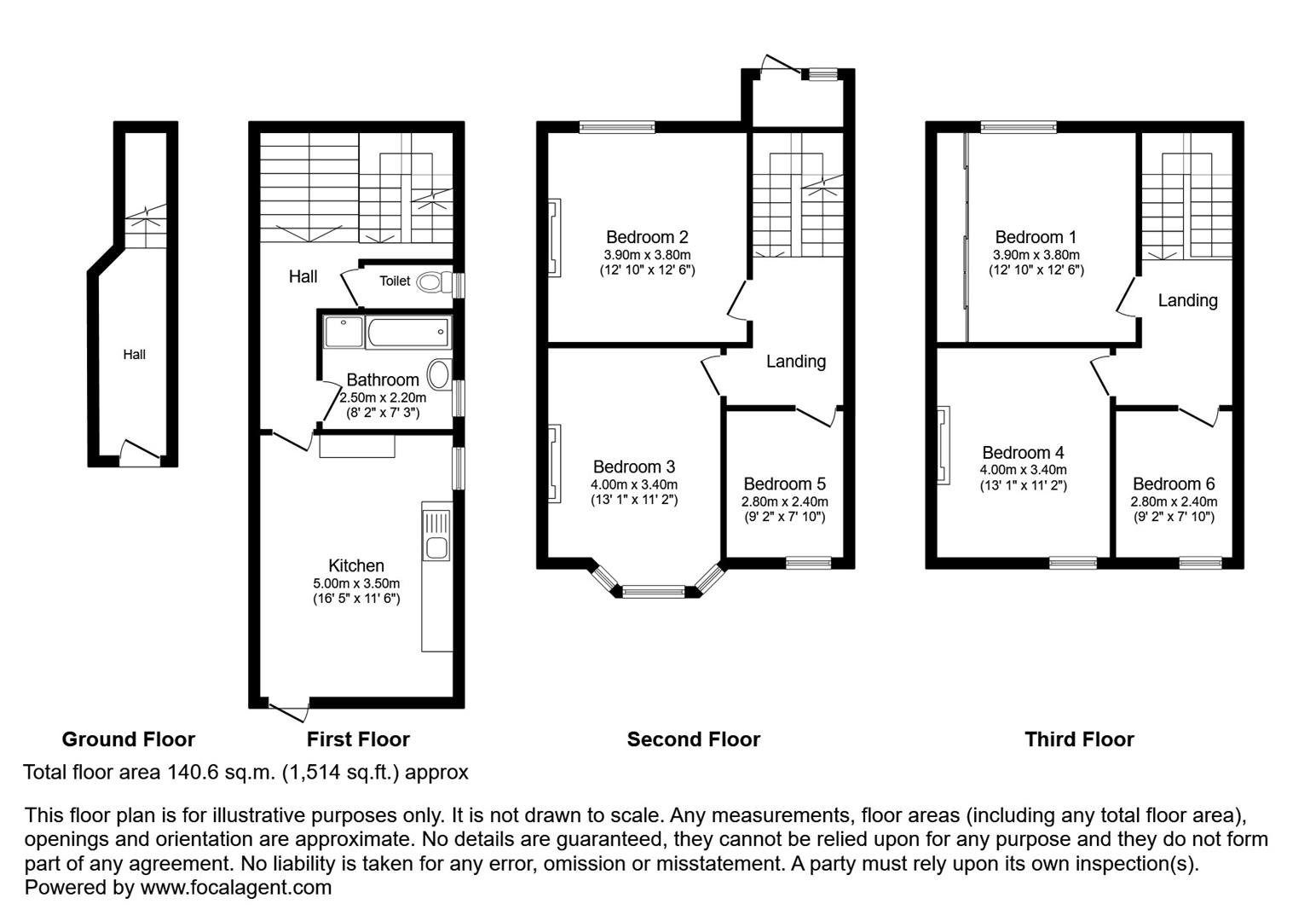 Floorplan for Middleton Street, Llandrindod Wells
