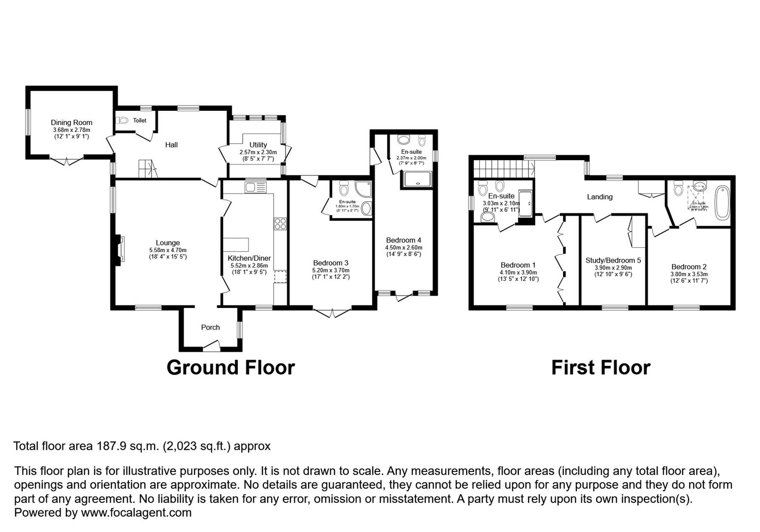 Floorplan for Cilmery, Builth Wells, LD2 3LH