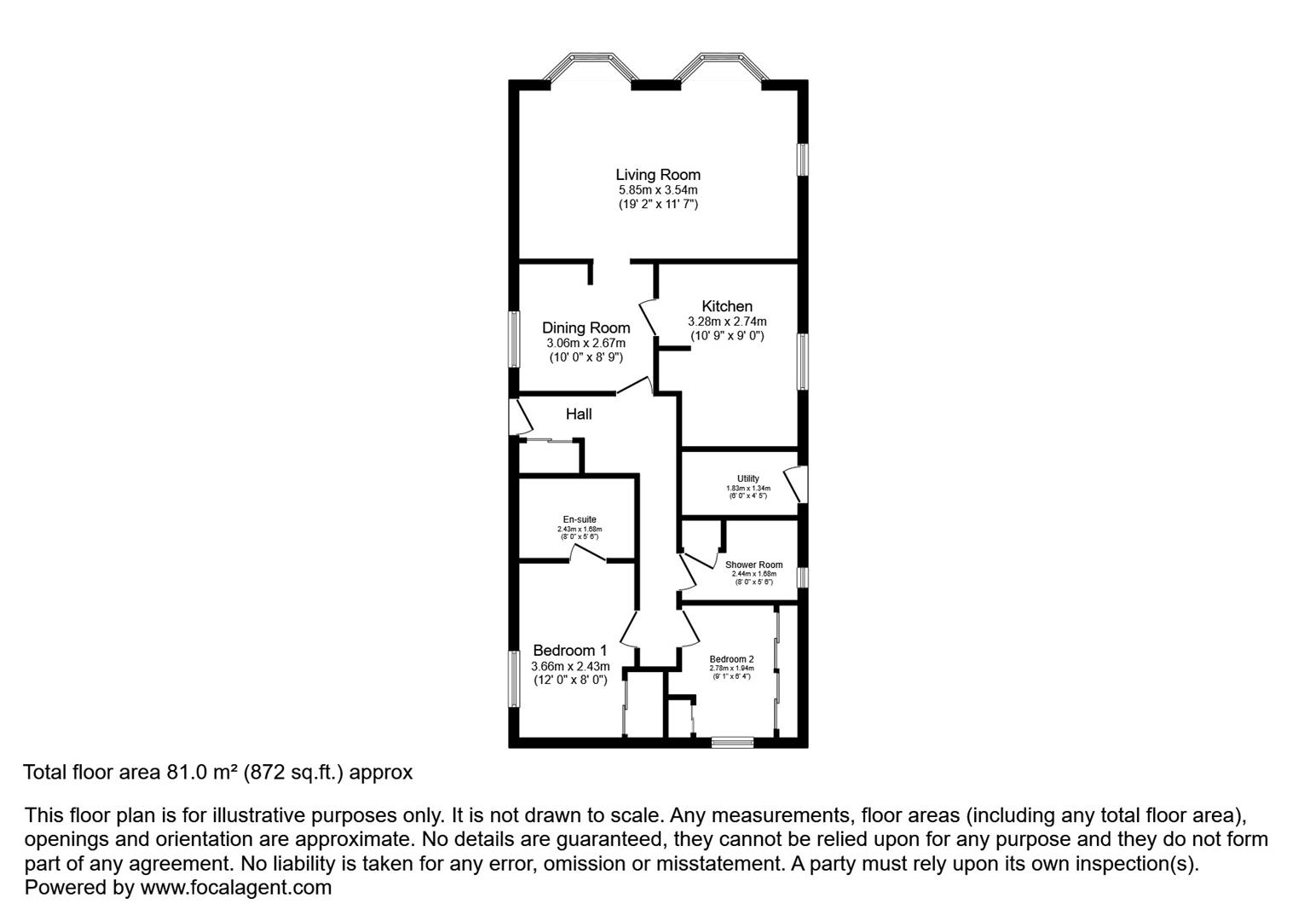 Floorplan for Howey, Llandrindod Wells