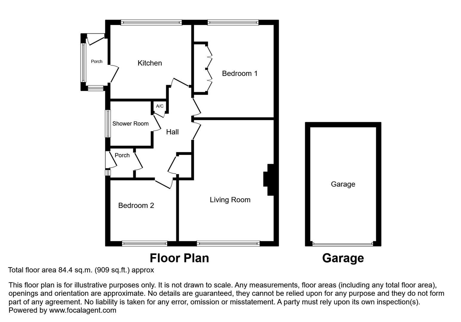 Floorplan for Hillcrest Rise, Llandrindod Wells