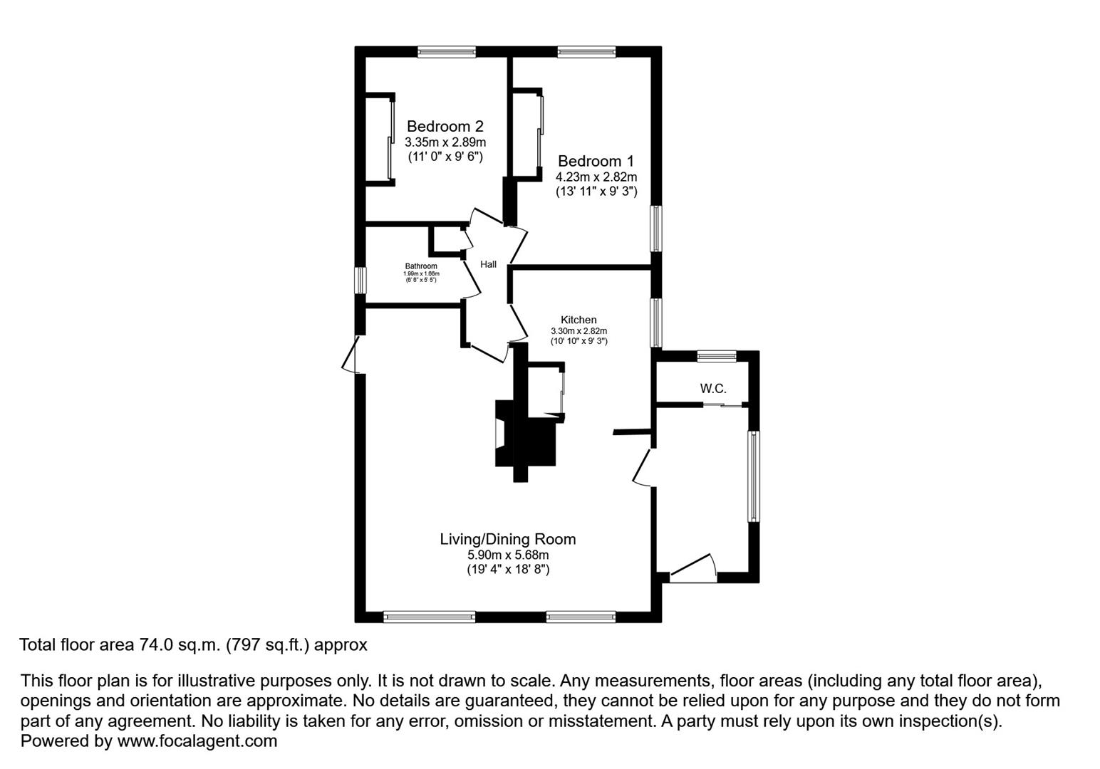 Floorplan for Howey, Llandrindod Wells