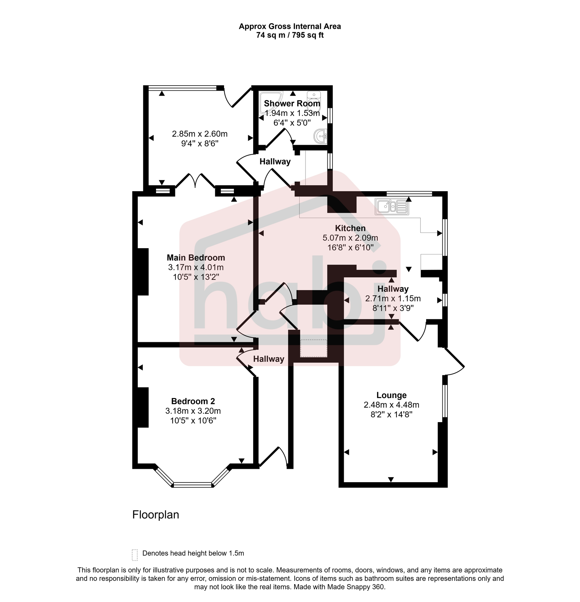 Floorplan for Dereham Road, New Costessey, NR5