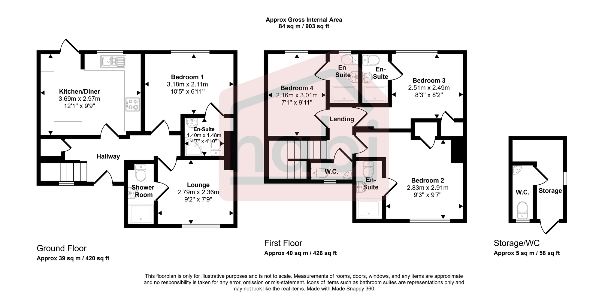 Floorplan for Winchcomb Road, Norwich, NR2