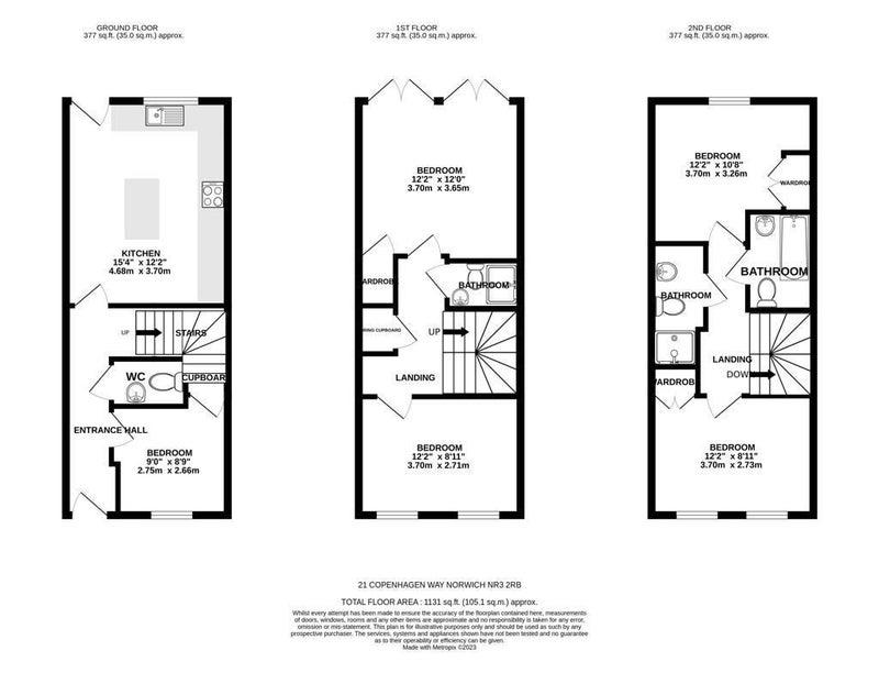 Floorplan for Copenhagen Way, Norwich, NR3