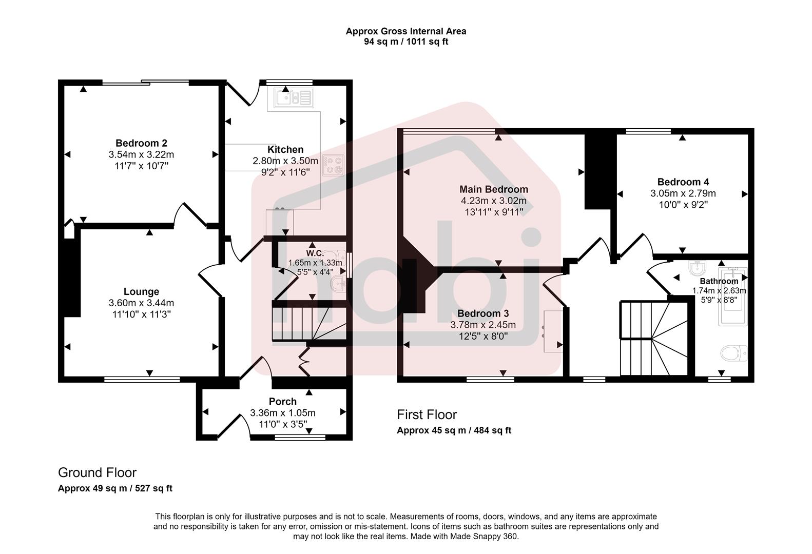 Floorplan for Lound Road, Norwich, Norfolk