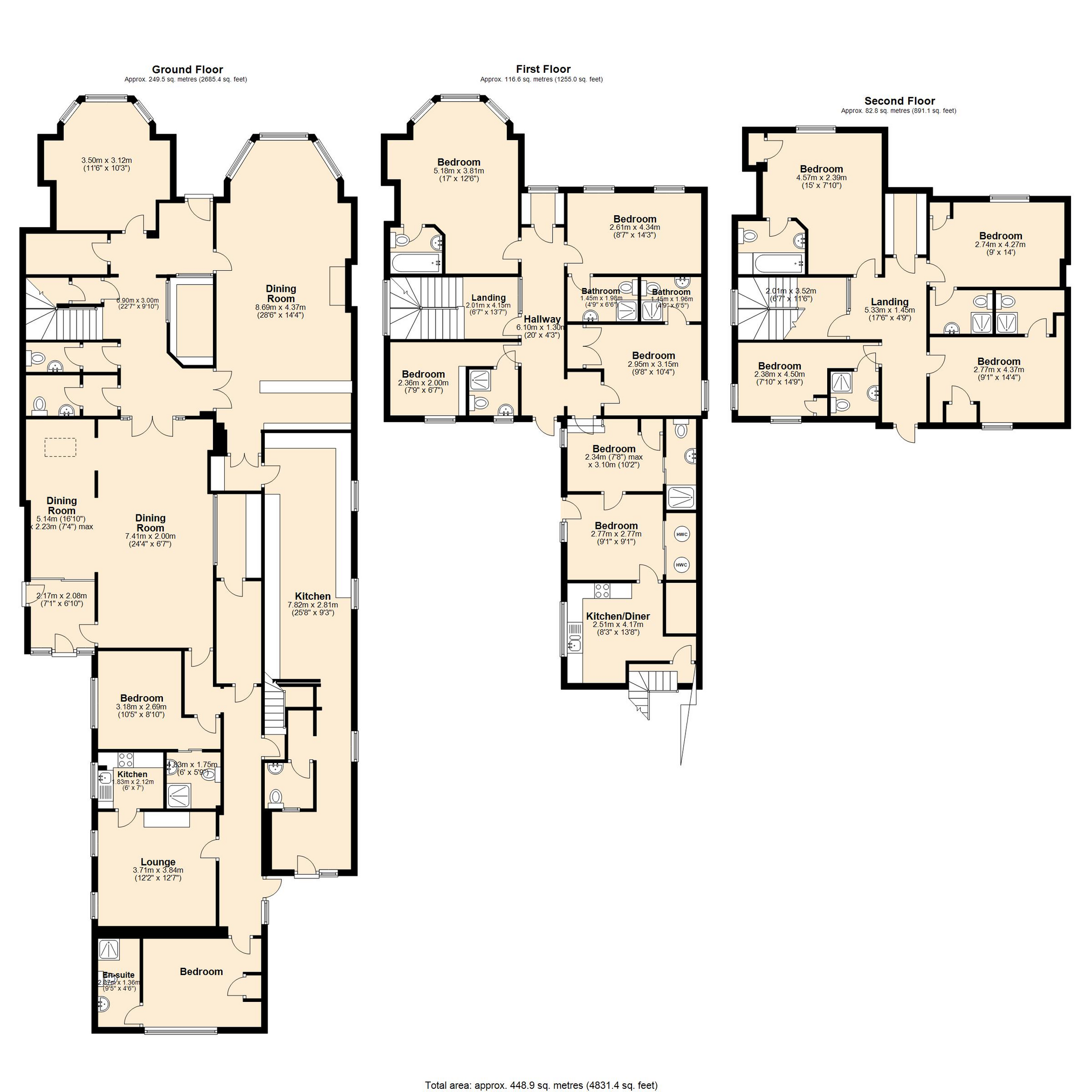 Floorplan for Consort Townhouse Hotel, Market Street, Wymondham, Norfolk