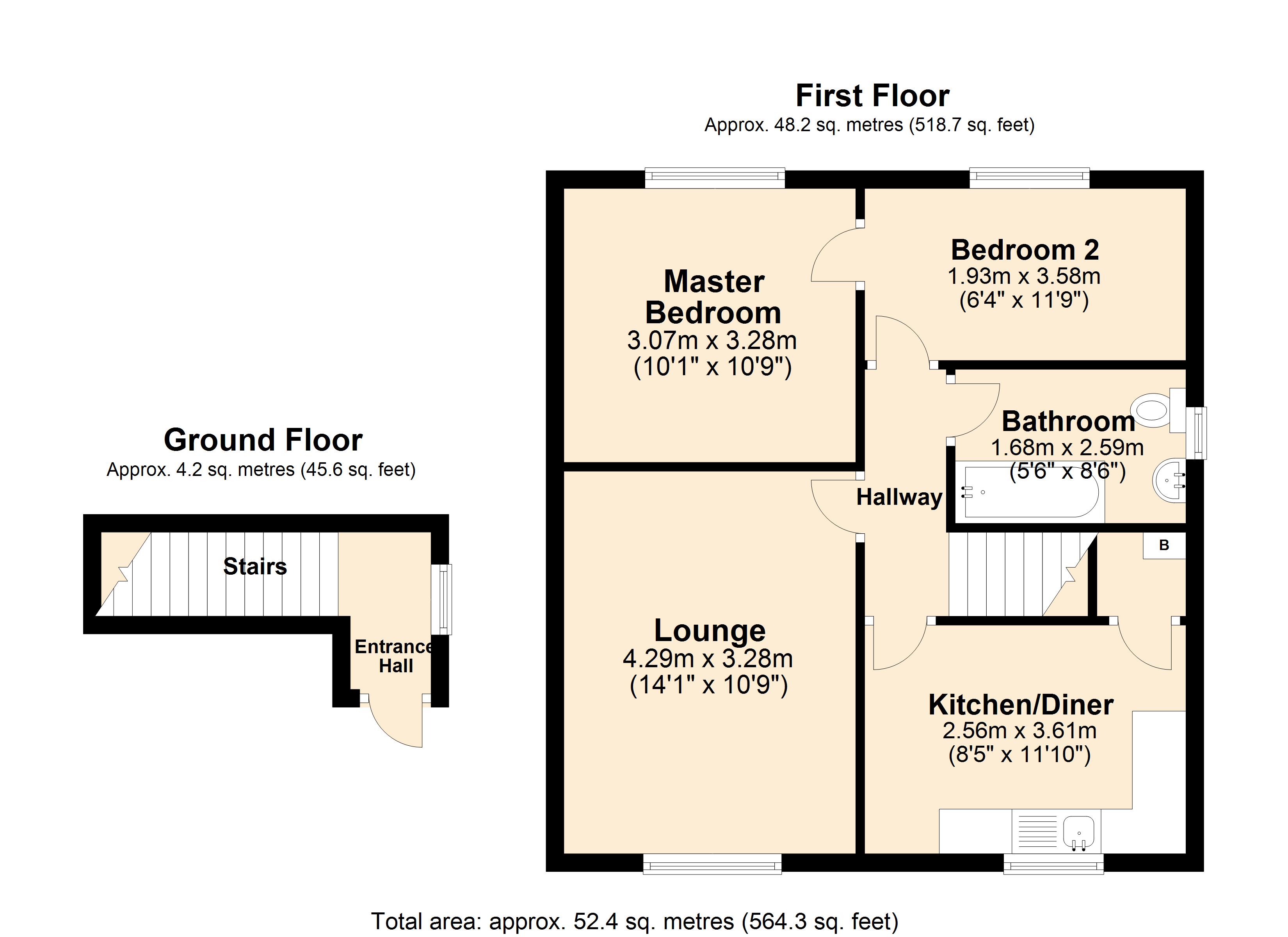 Floorplan for Reavey Court, Dereham, NR19