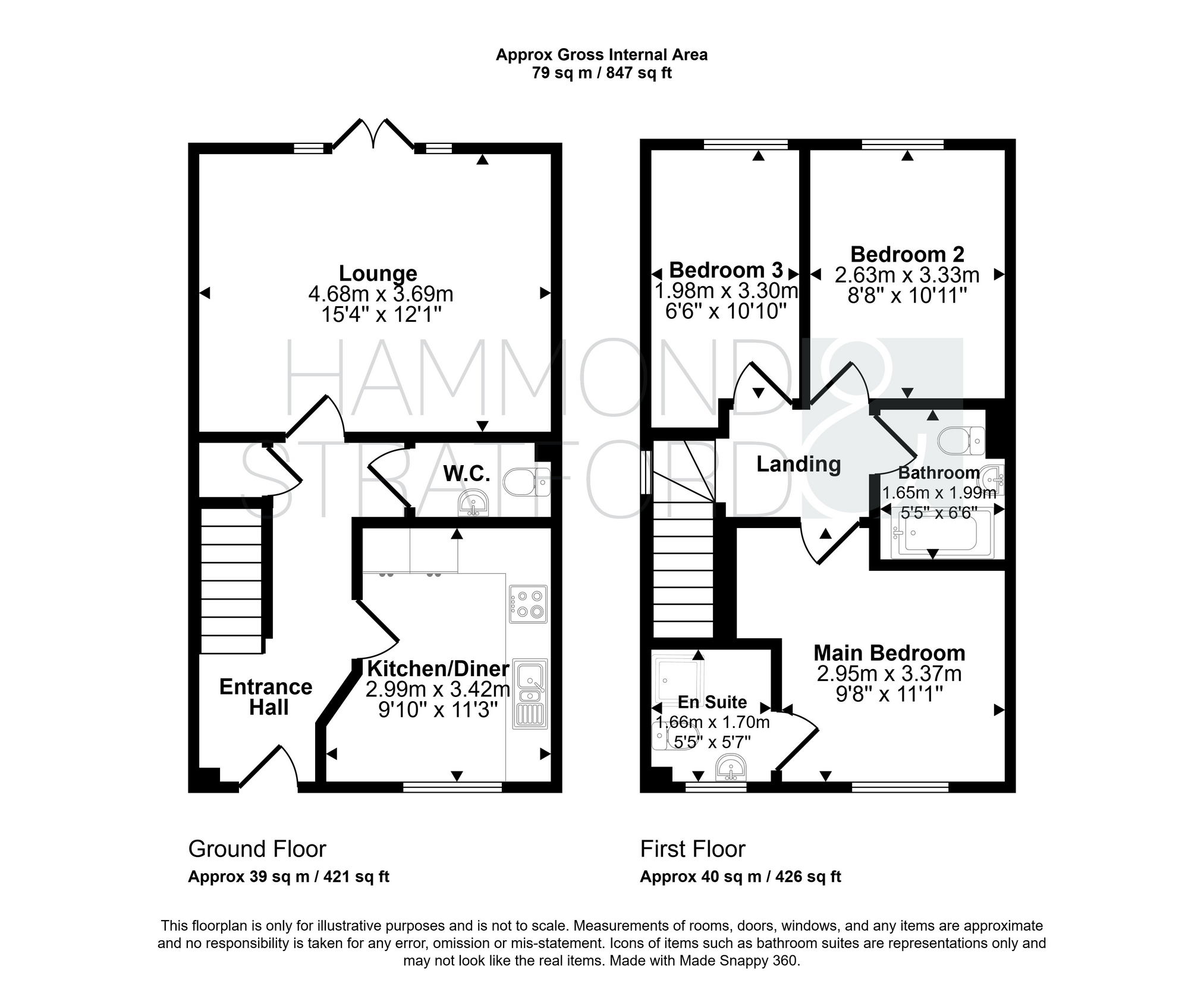 Floorplan for Tortoiseshell Drive, Attleborough, Norfolk