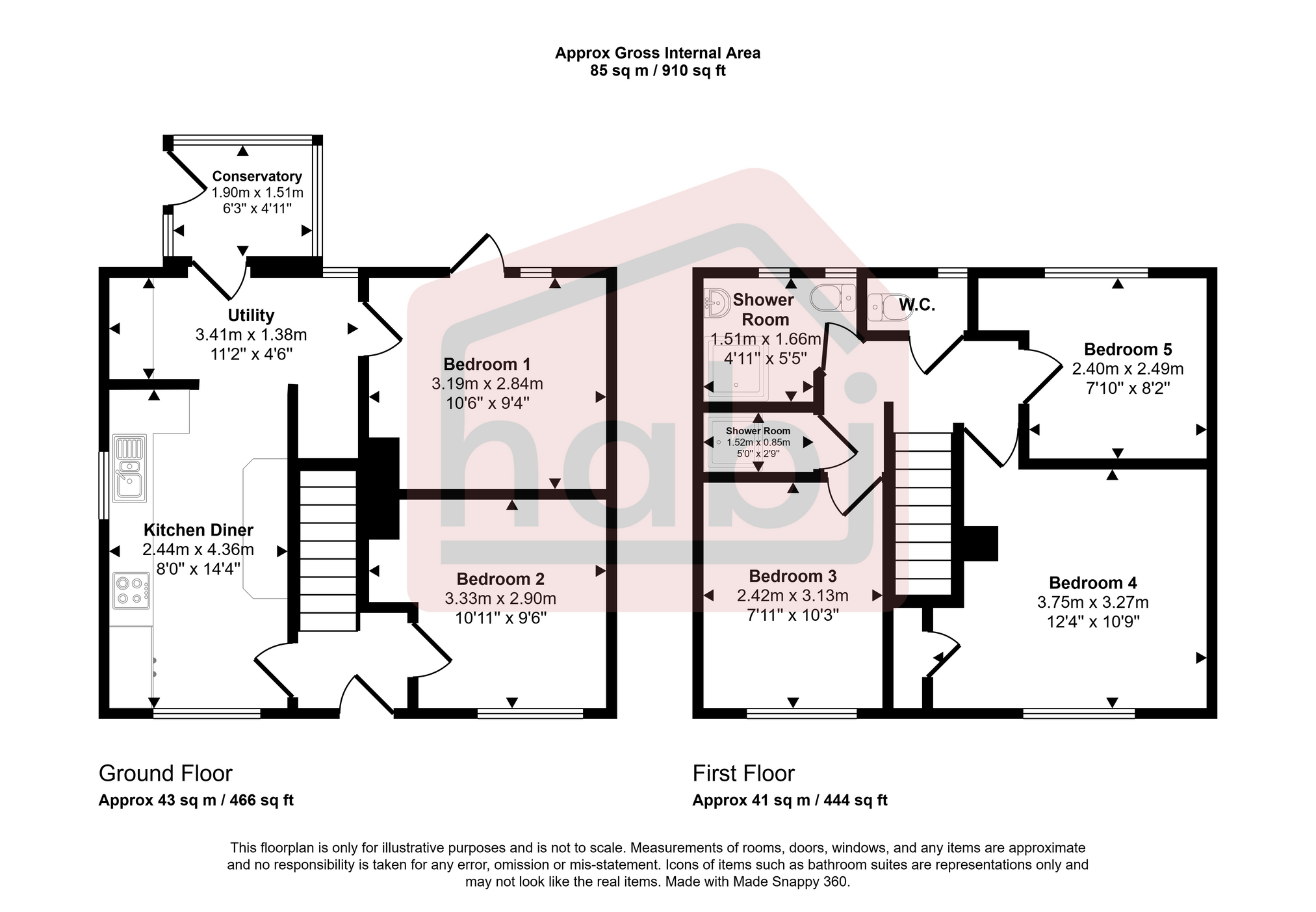 Floorplan for Fountains Road, Norwich, Norfolk