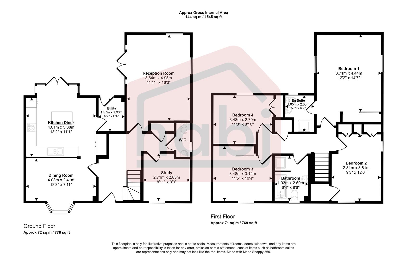 Floorplan for Brown Close, Norwich