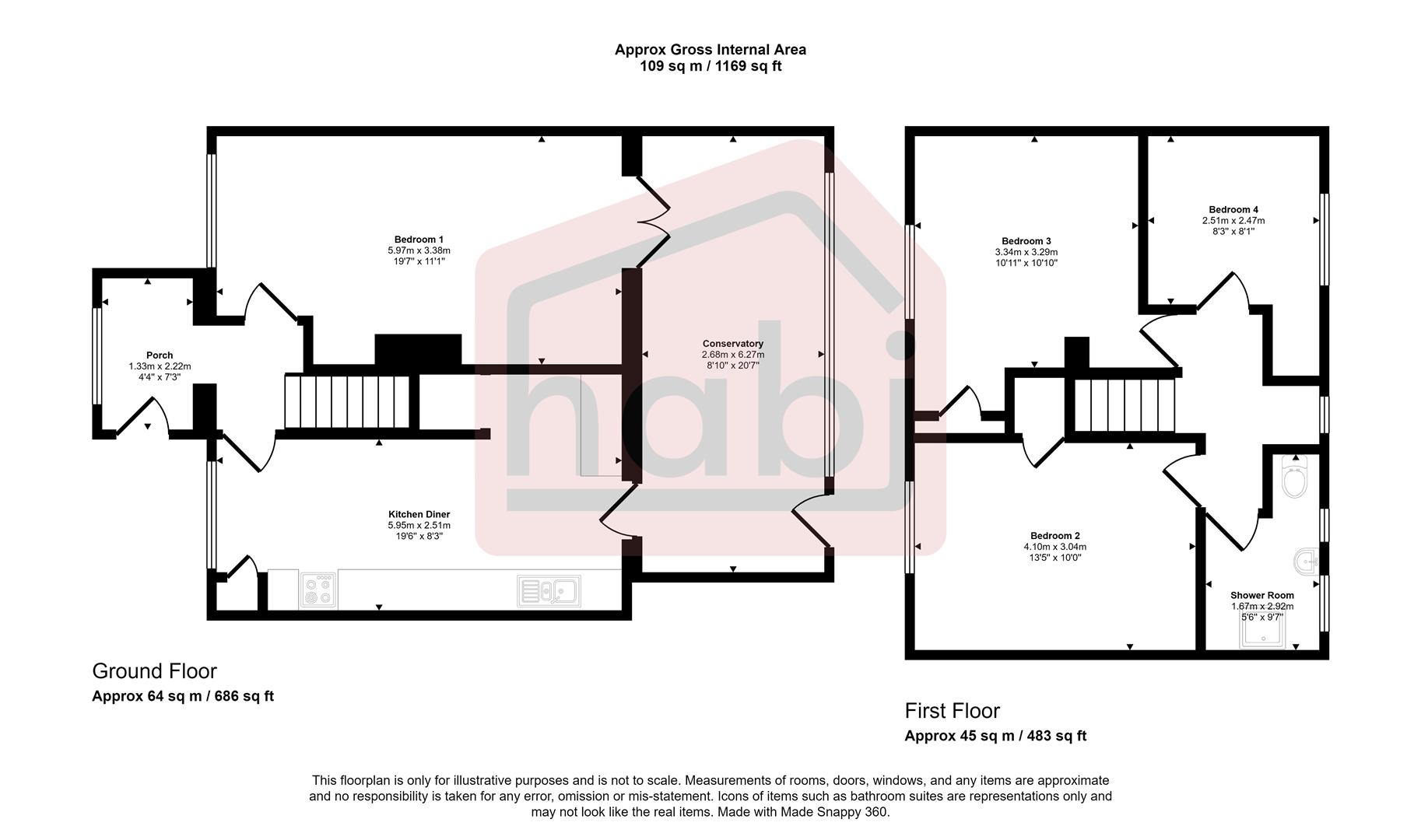 Floorplan for Fairfax Road, Norwich, Norfolk