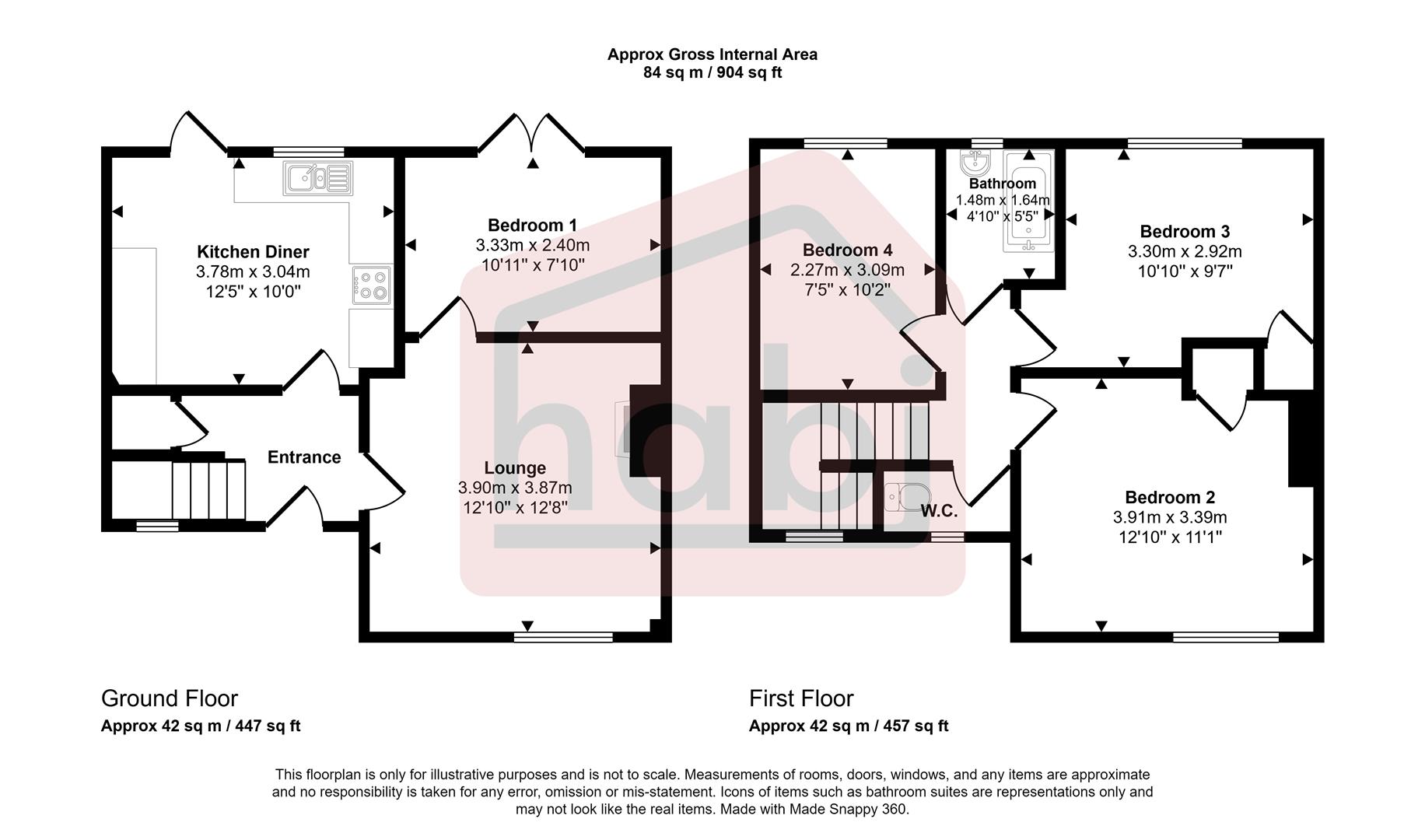 Floorplan for Peckover Road, Norwich, Norfolk