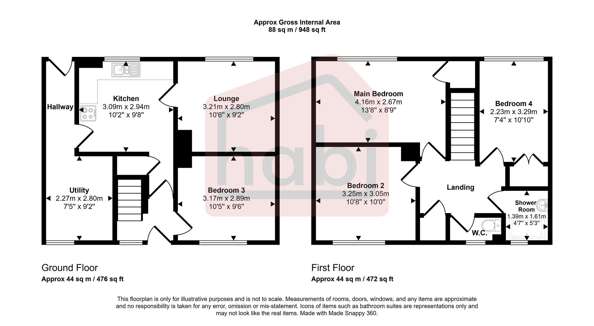 Floorplan for Northfields, Norwich, NR4 7ES