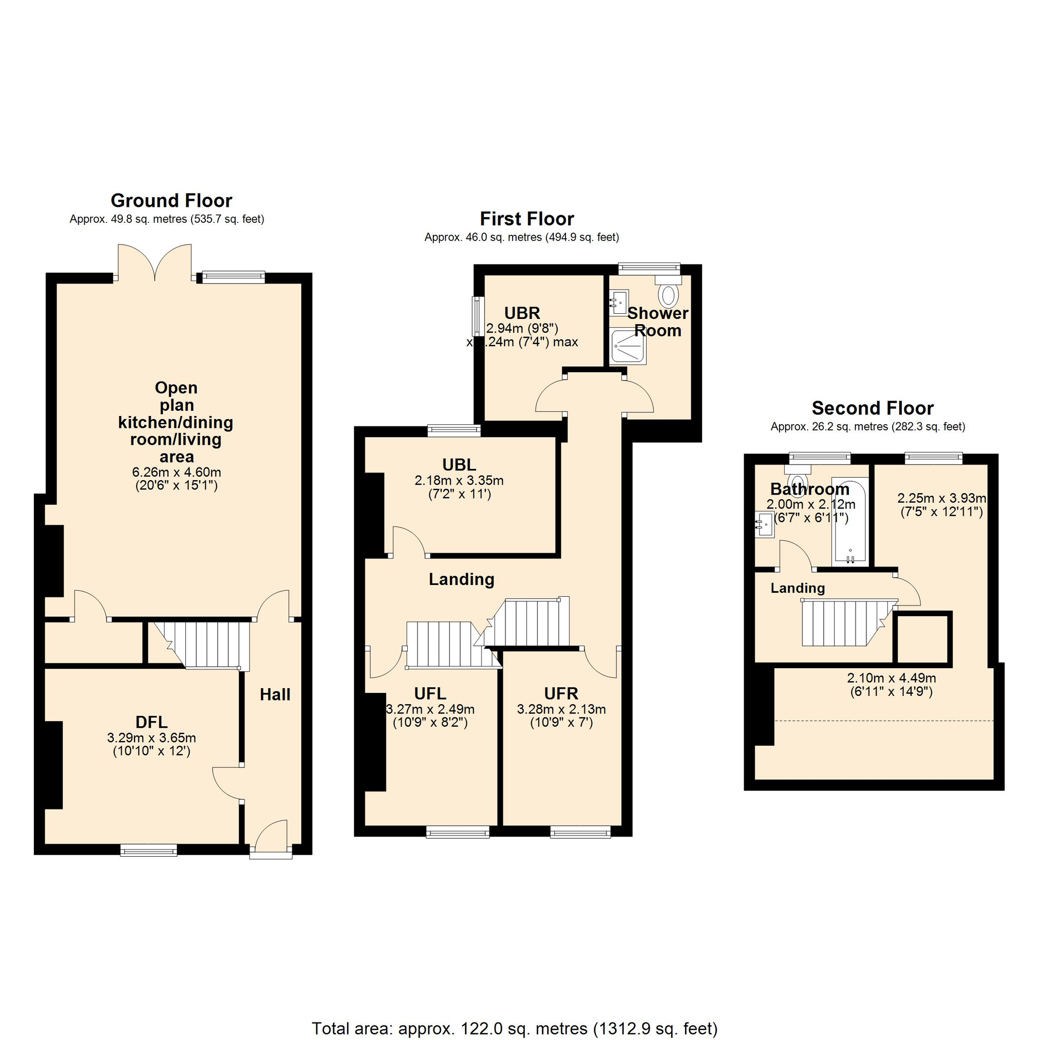Floorplan for Cambridge Street, Norwich, NR2
