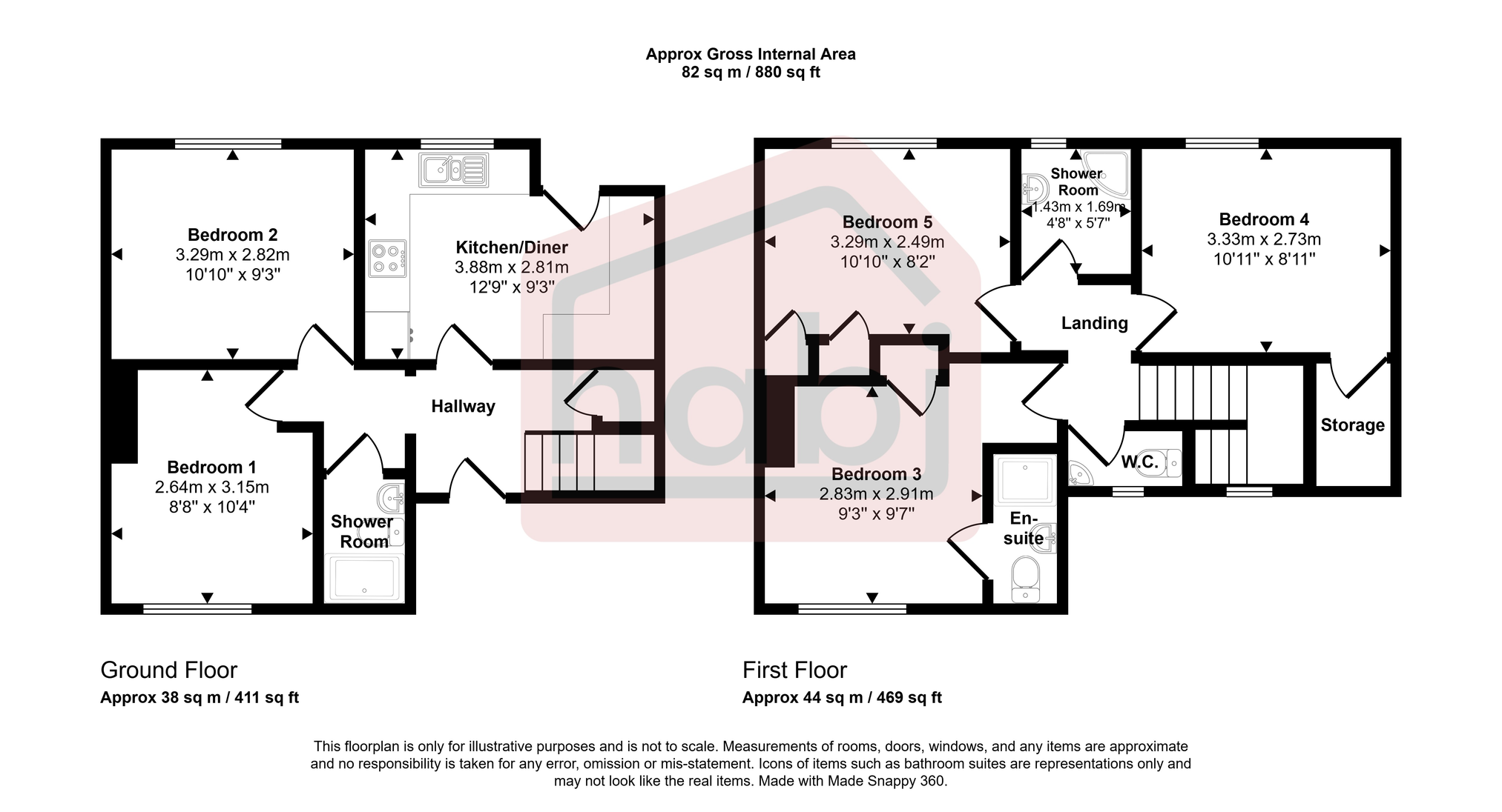 Floorplan for Robin Hood Road, Norwich, NR4