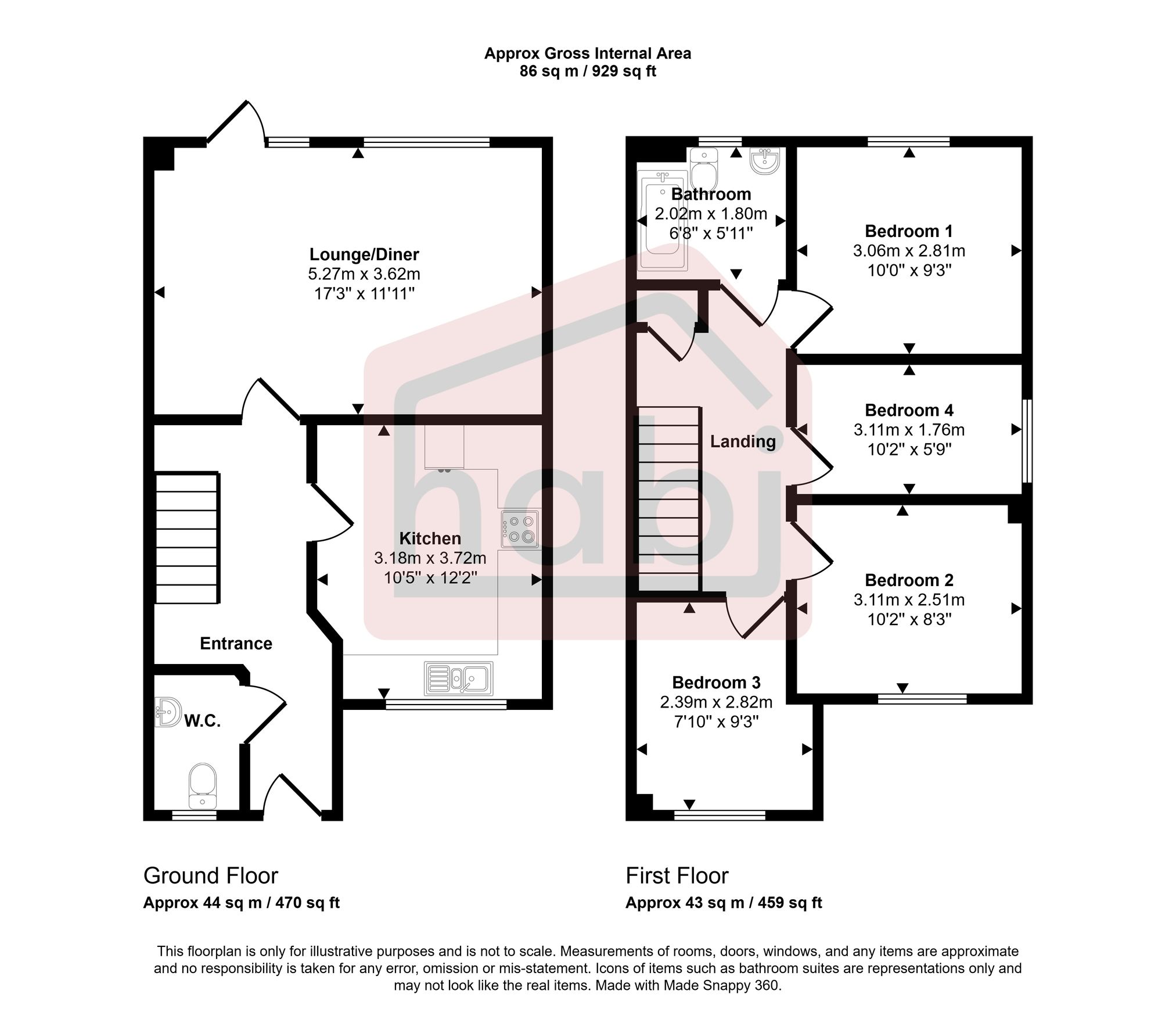 Floorplan for Kinghorn Road, Norwich, NR2