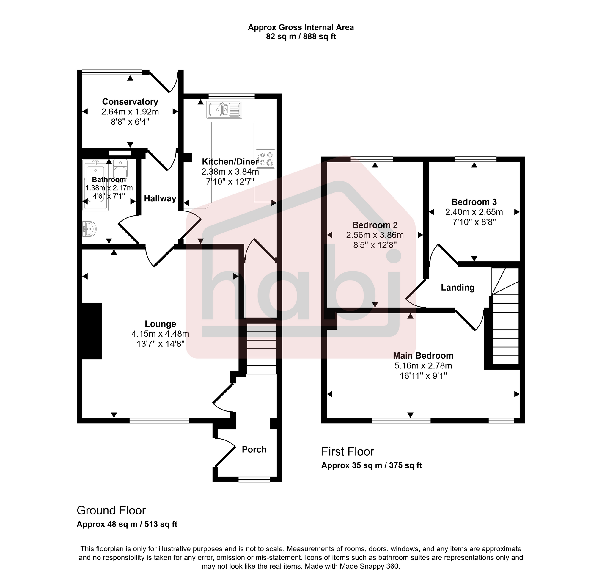 Floorplan for Bixley Close, Norwich, NR5