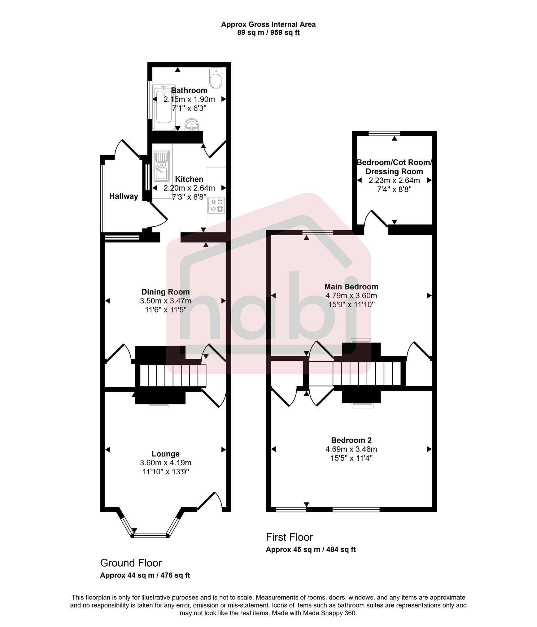 Floorplan for Bowthorpe Road, Norwich, NR2