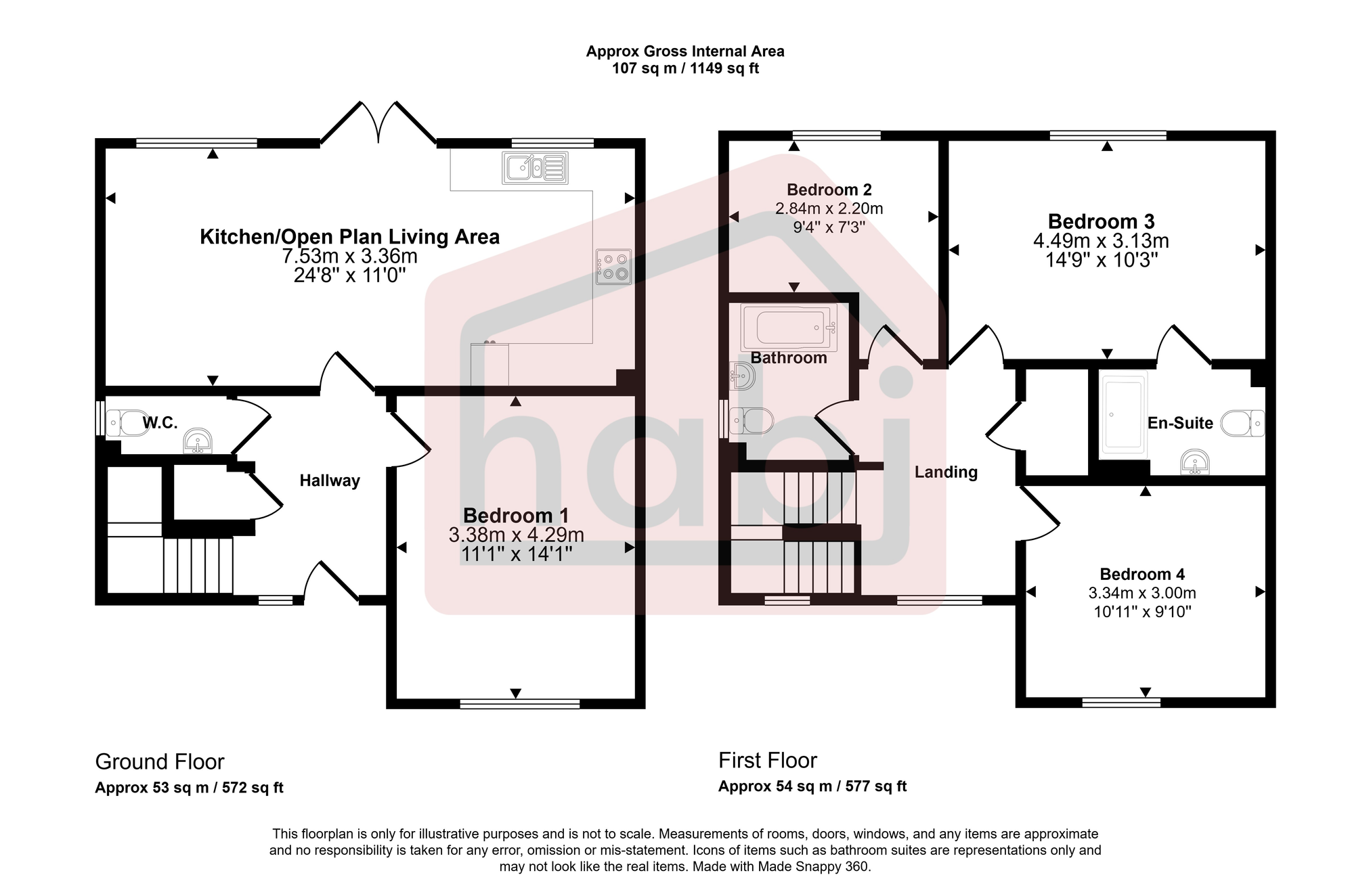 Floorplan for Snowdrop Avenue, Cringleford, NR4