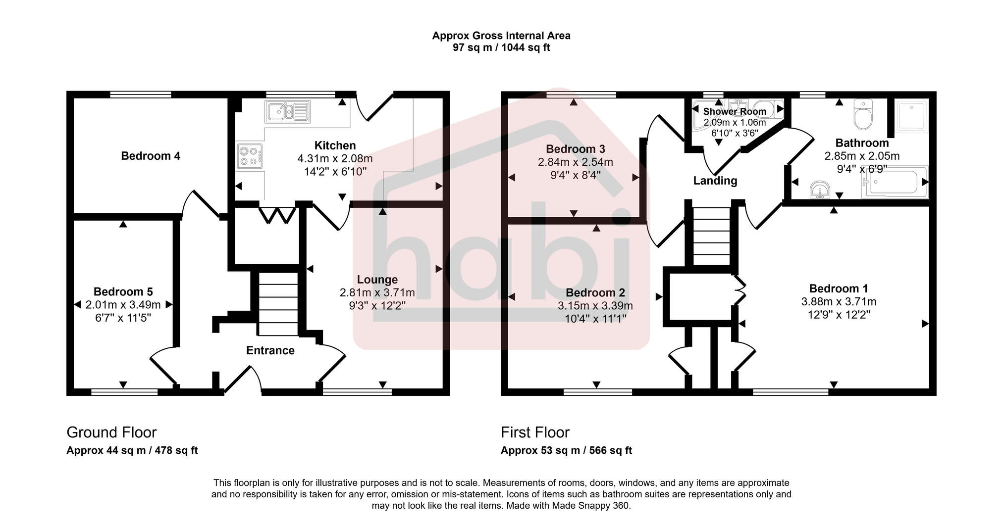 Floorplan for Calthorpe Road, Norwich, NR5