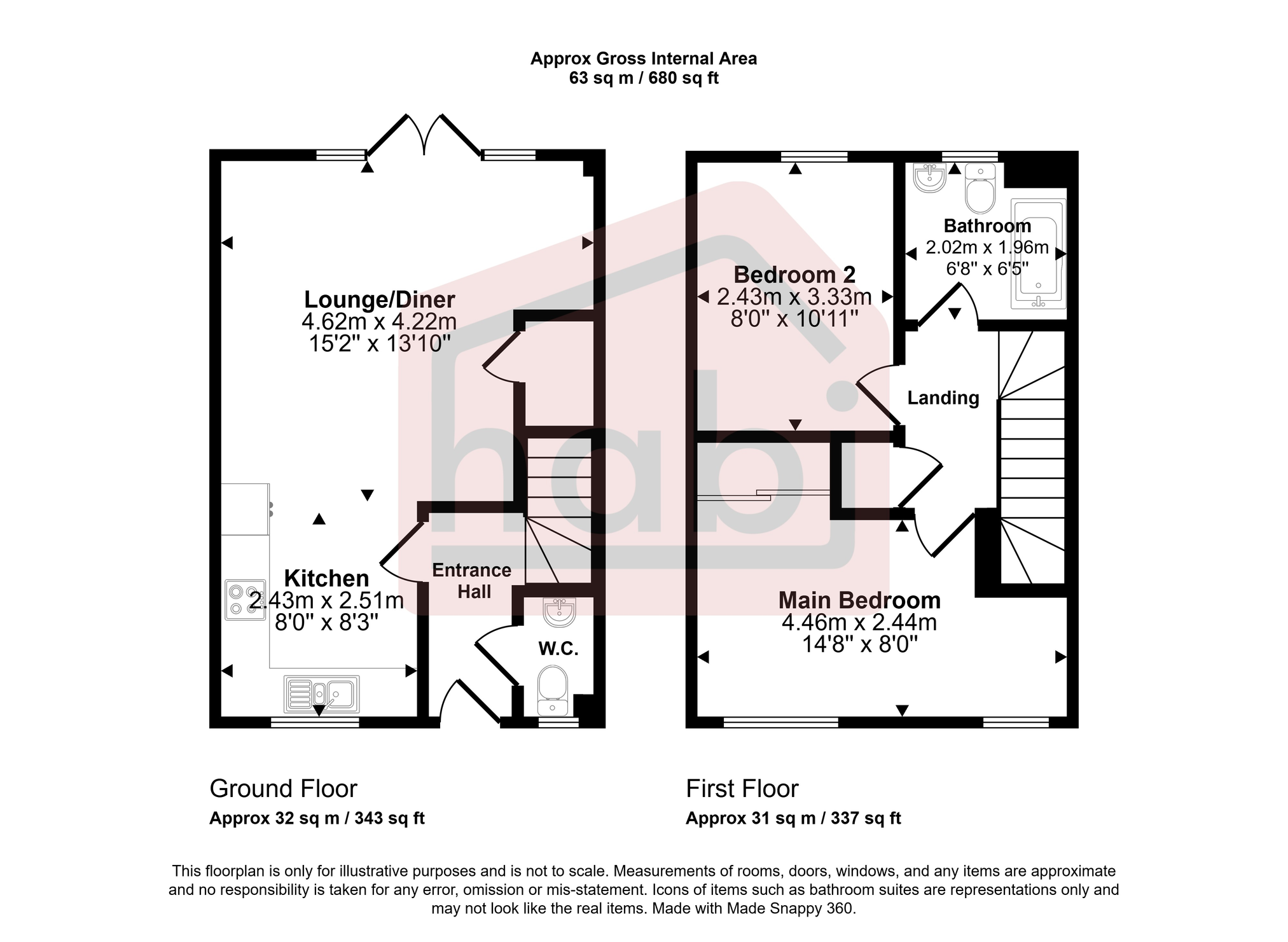 Floorplan for Dynham Road, Cringleford, NR4