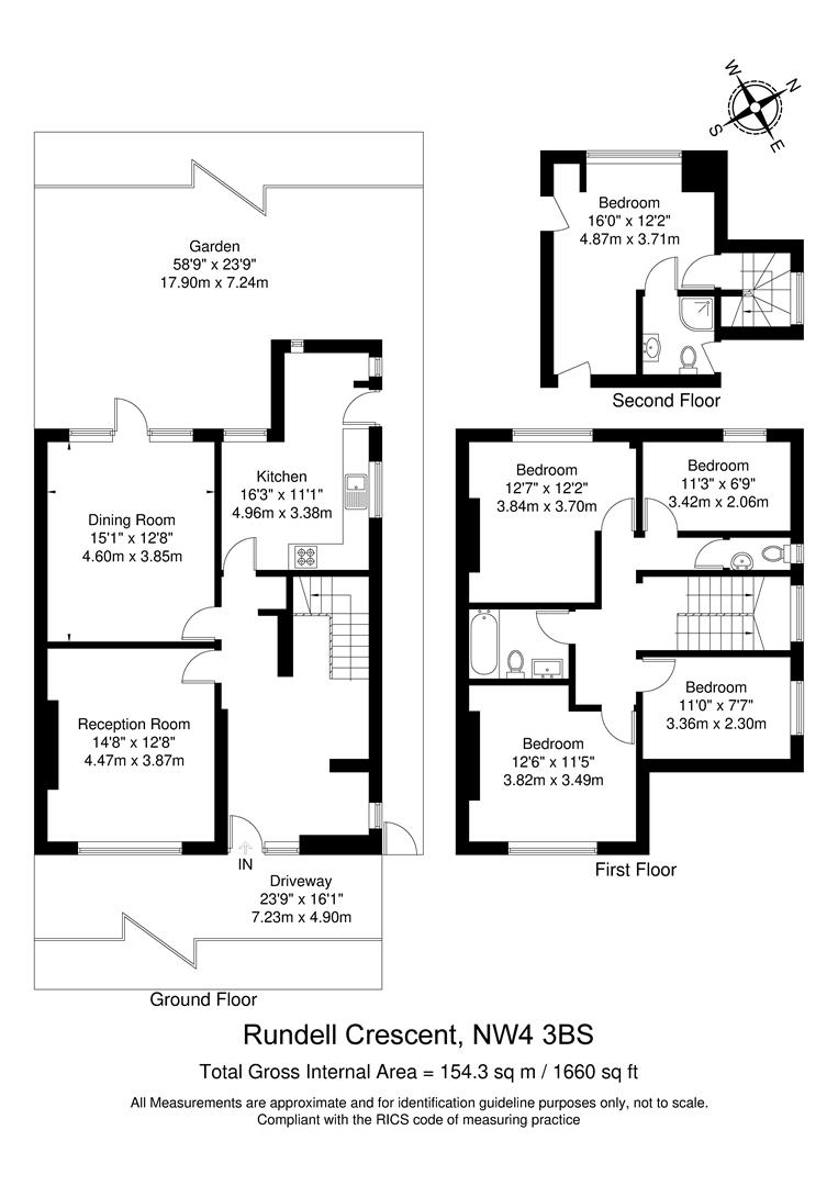 Floorplan for Rundell Crescent, London