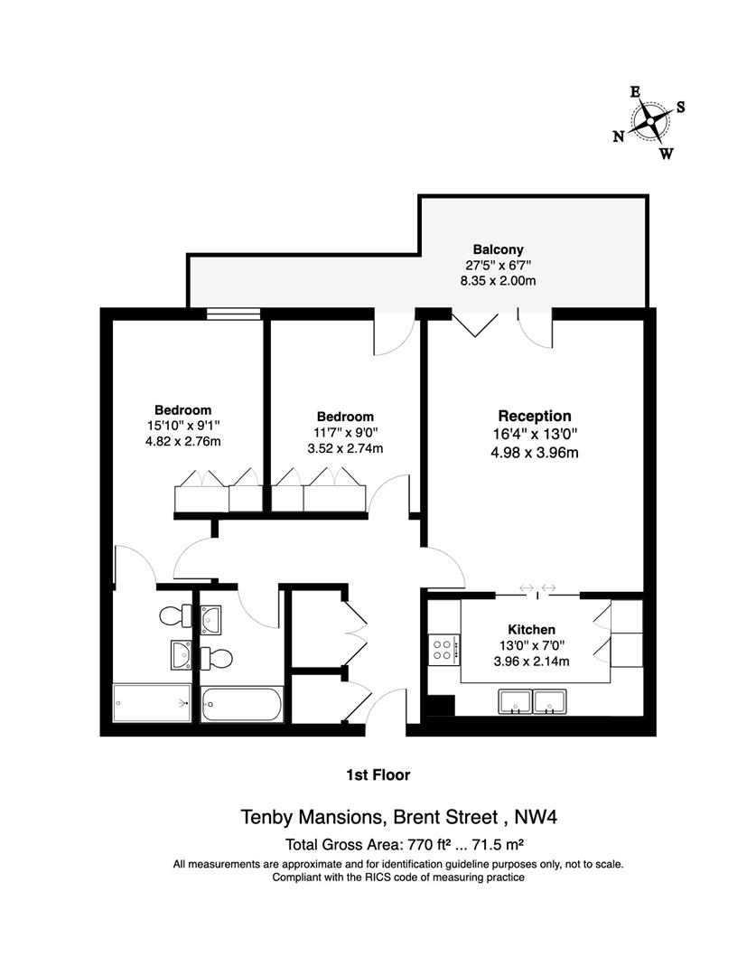 Floorplan for Brent Street, London