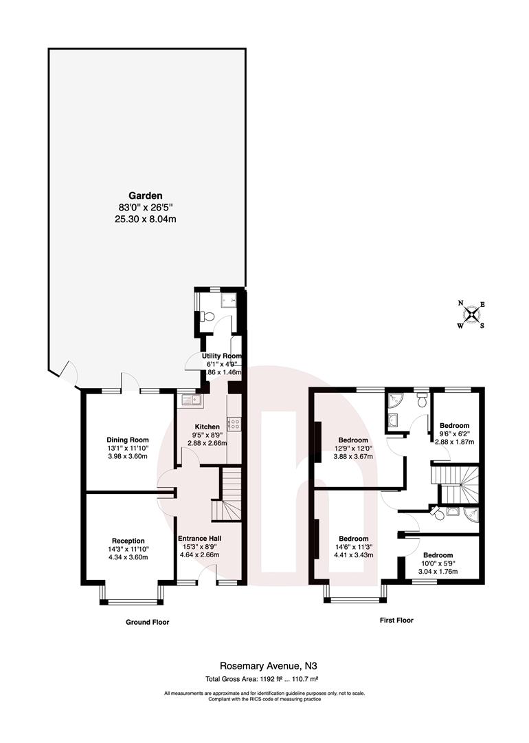 Floorplan for Rosemary Avenue, N3