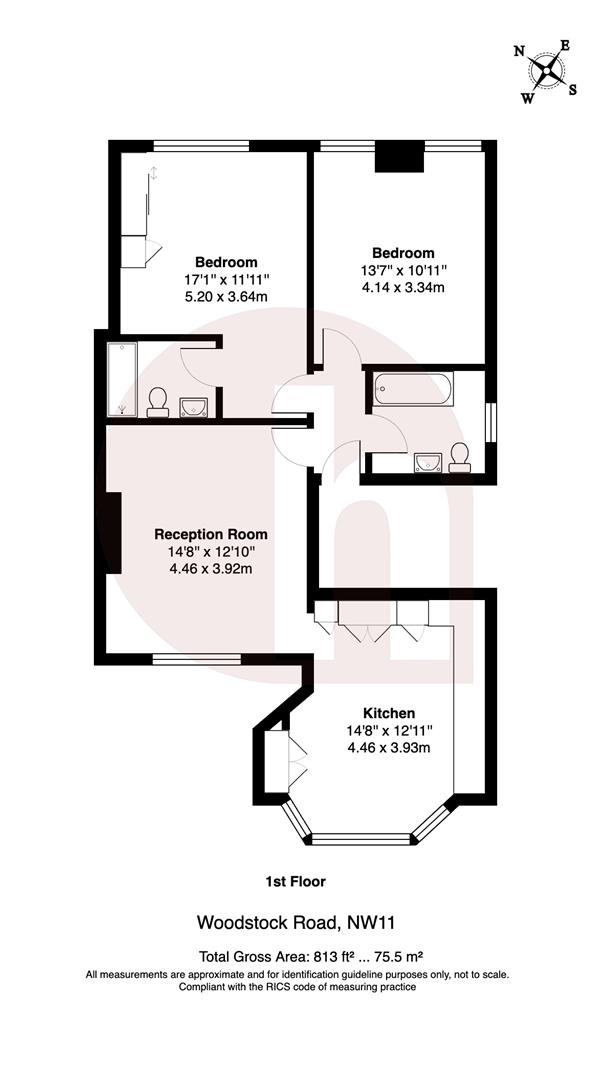 Floorplan for Woodstock Road, NW11