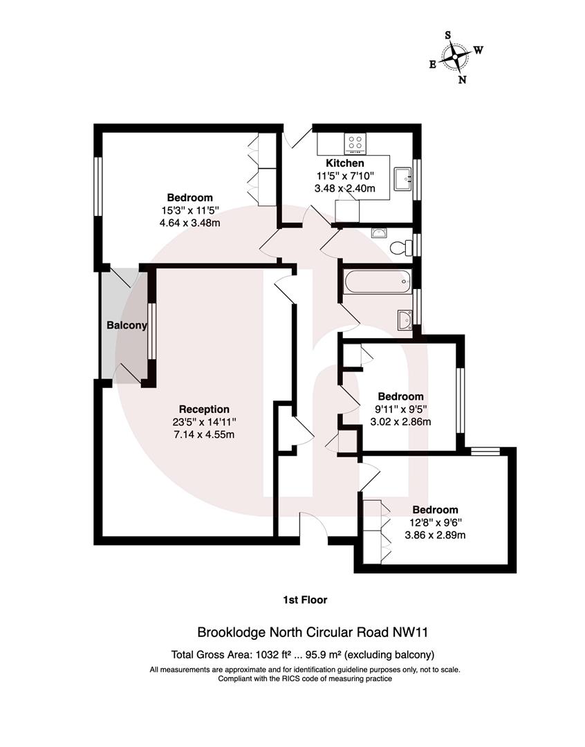 Floorplan for Brook Lodge, NW11