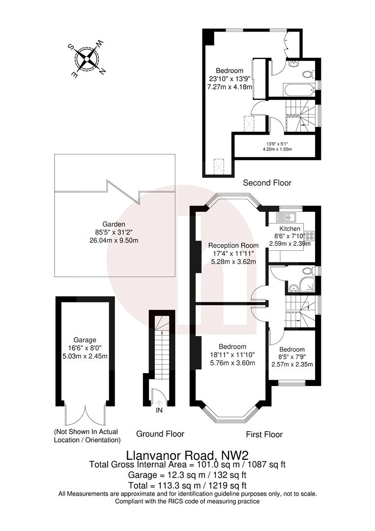 Floorplan for Llanvanor Road, NW2