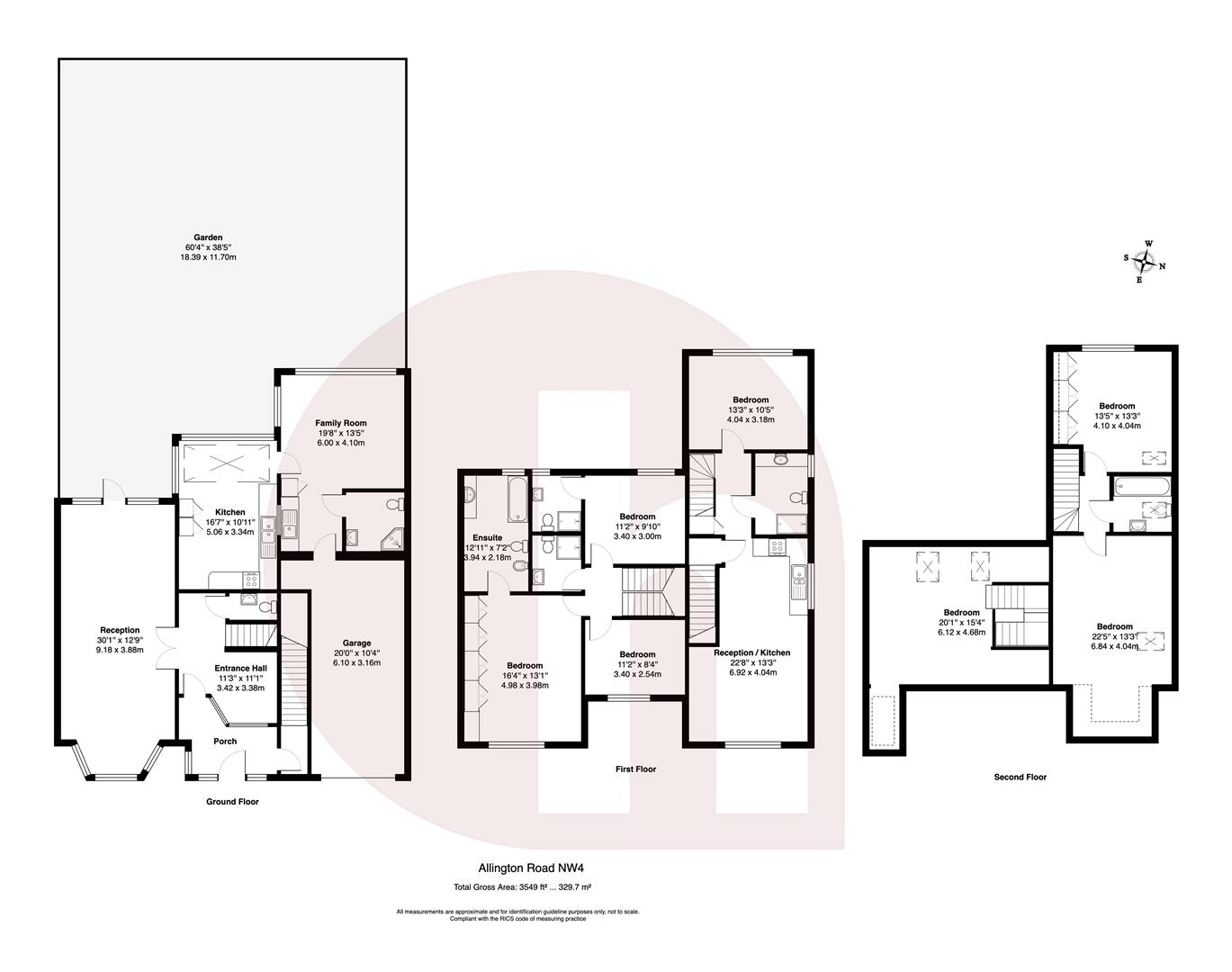 Floorplan for Allington Road, NW4
