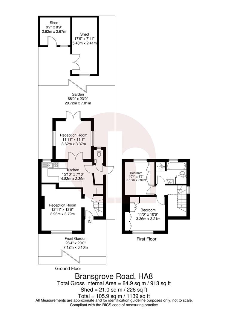 Floorplan for Bransgrove Road, HA8