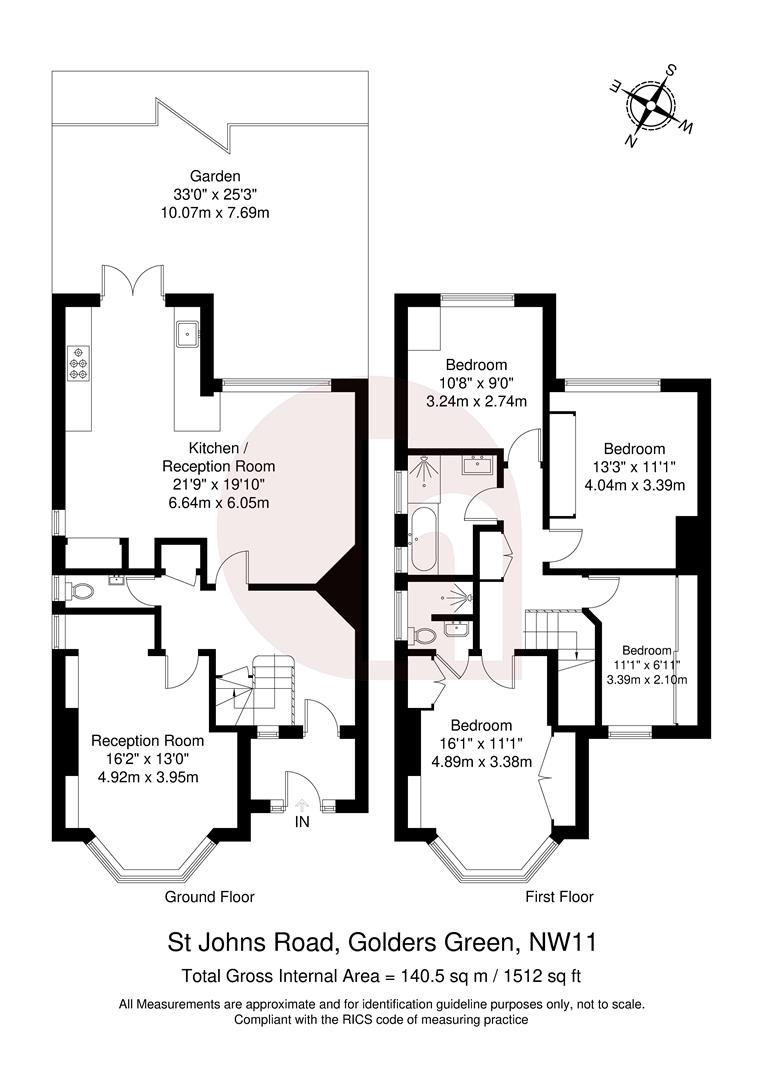 Floorplan for St. Johns Road, NW11