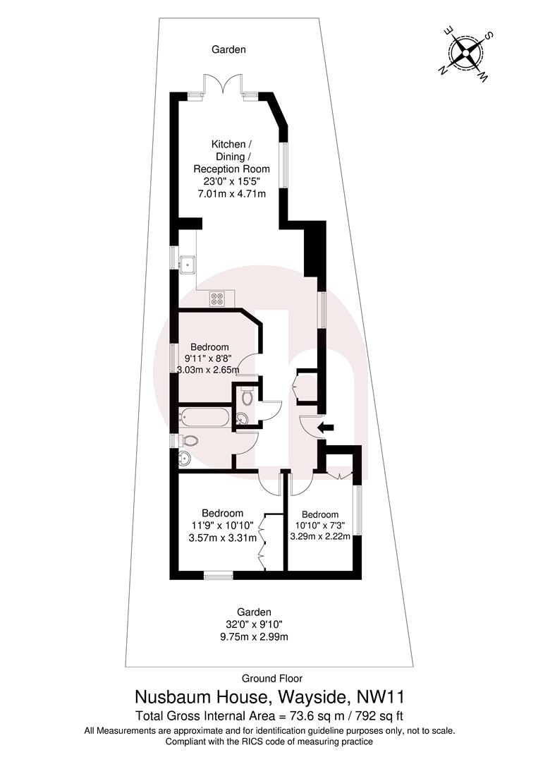 Floorplan for Nusbaum House, NW11